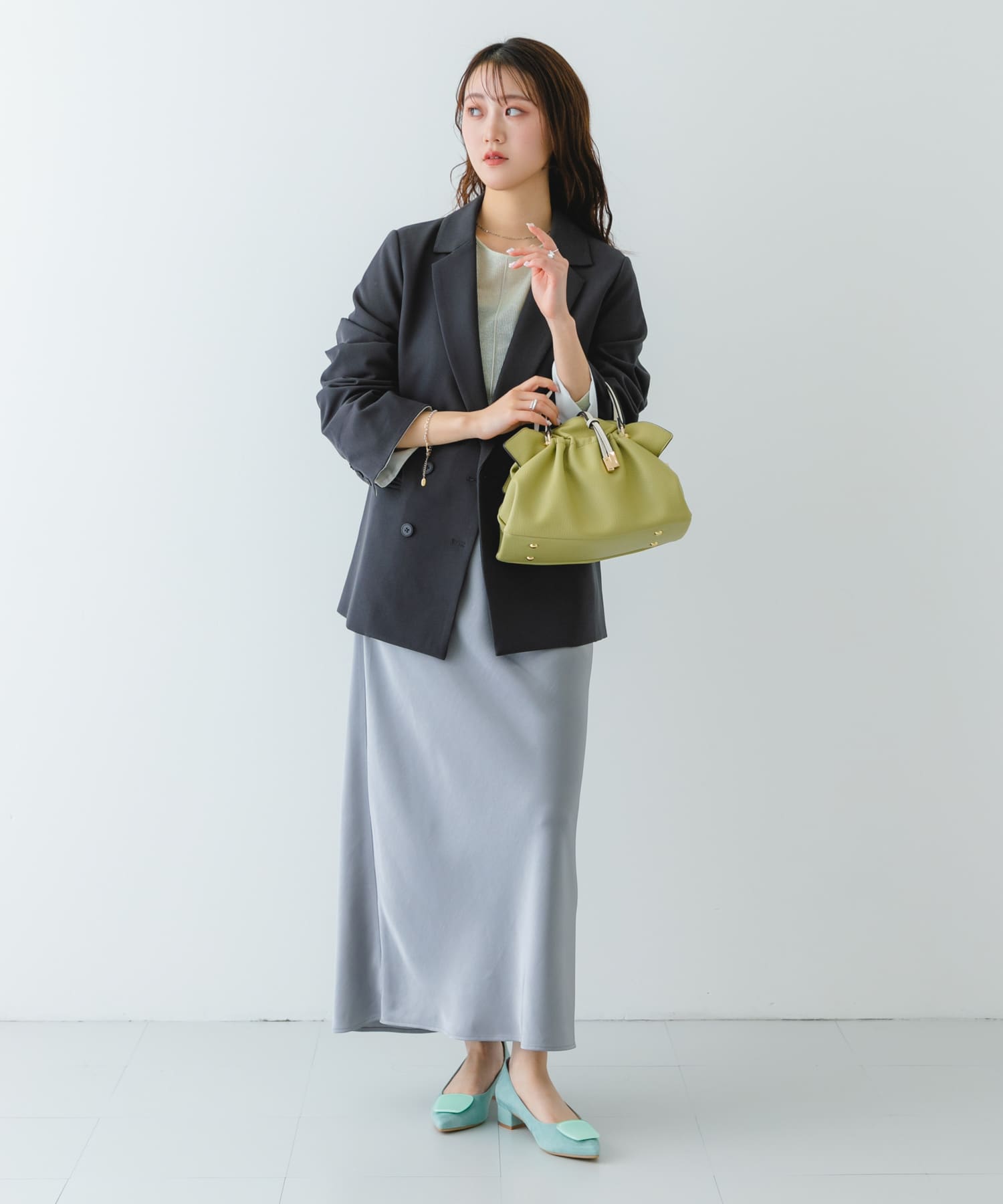 ギャザータックバッグ MINT one