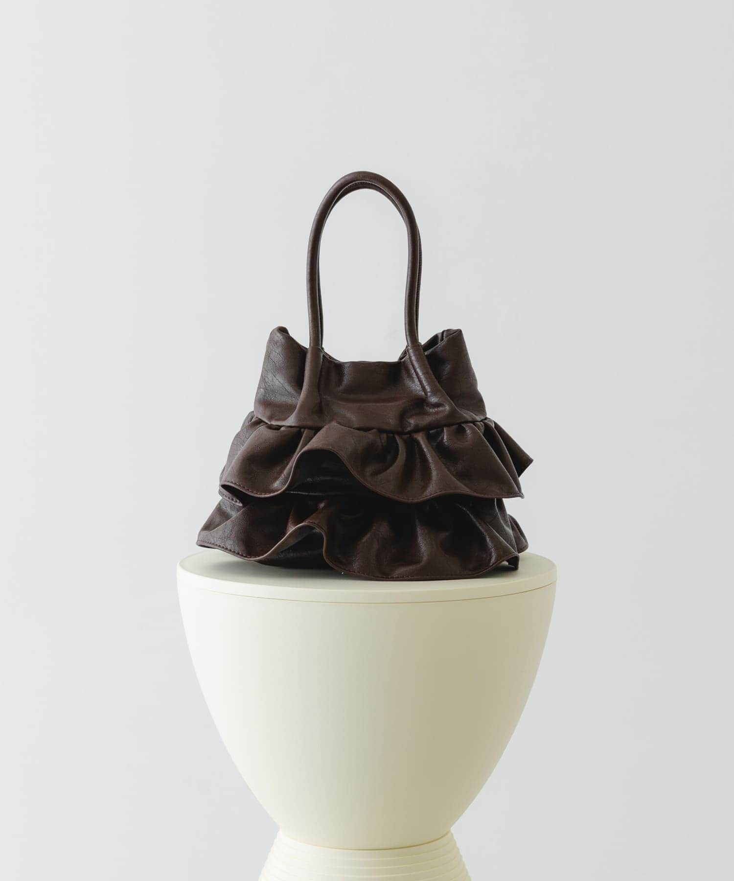 フリルショルダーハンドバッグ