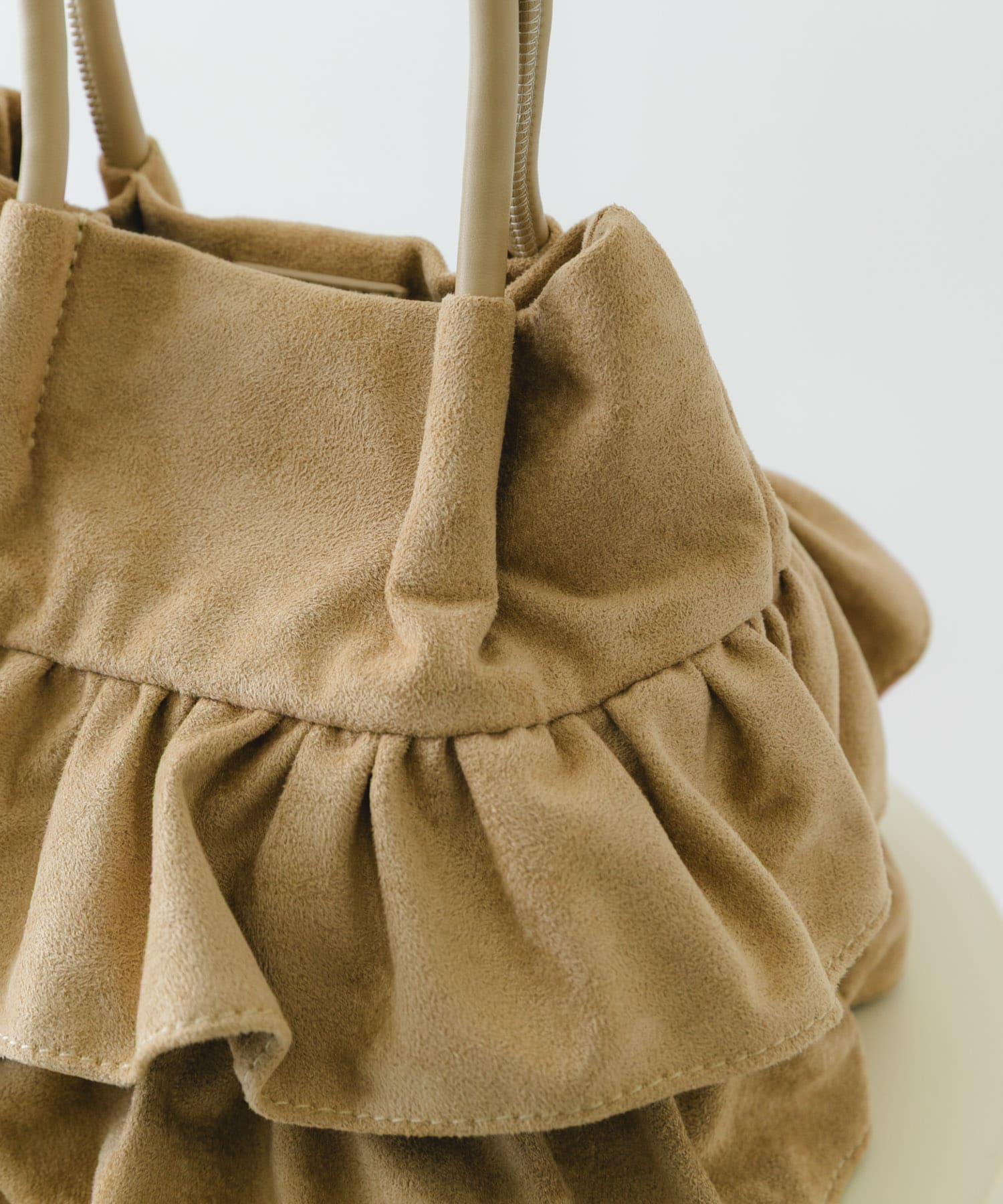 フリルショルダーハンドバッグ BEIGE/S One
