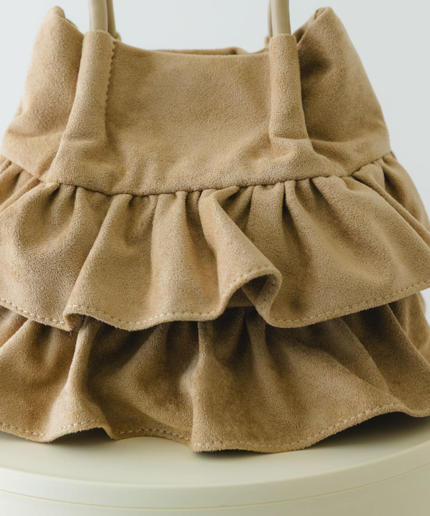 フリルショルダーハンドバッグ BEIGE/S One