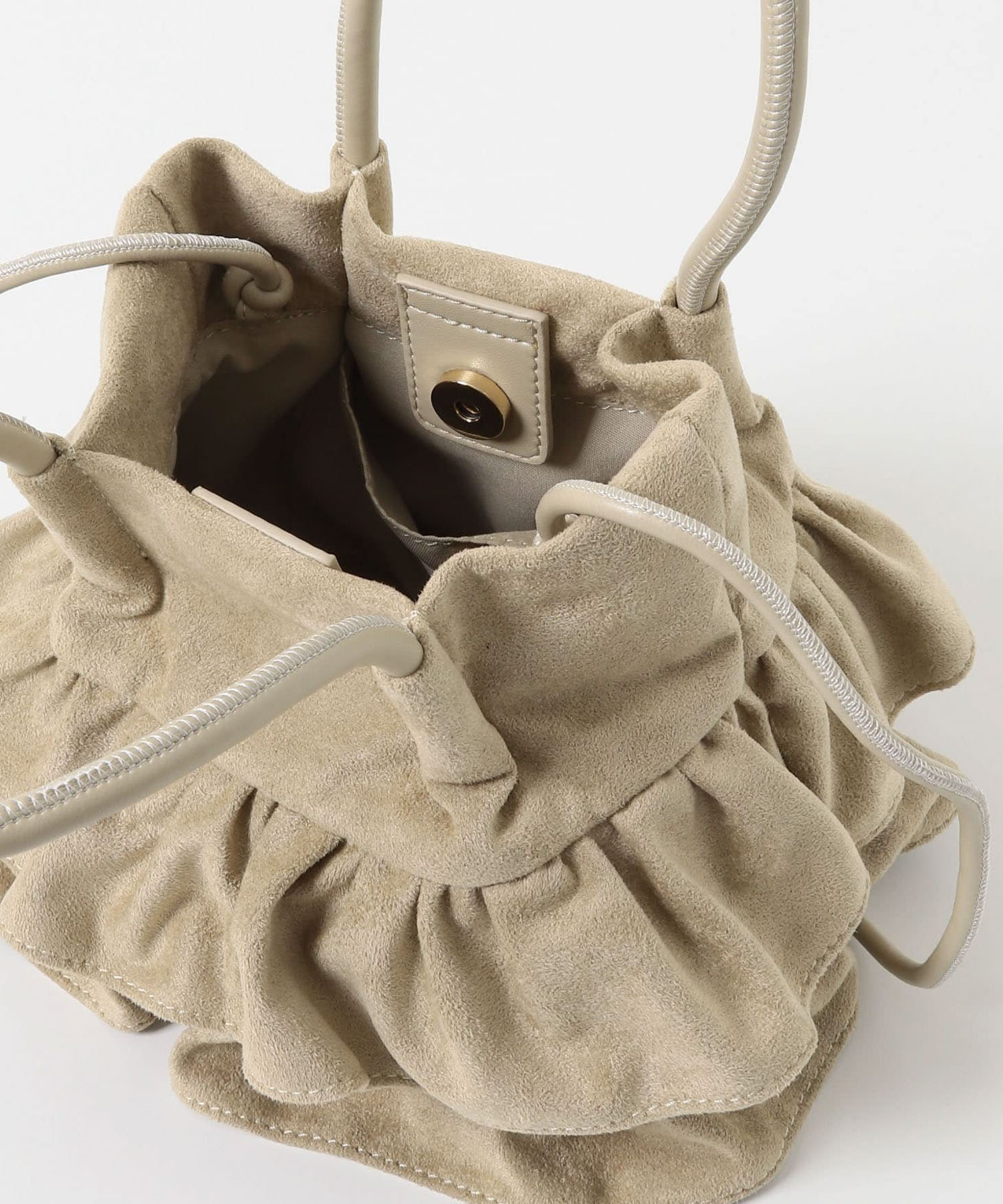 フリルショルダーハンドバッグ BEIGE/S One