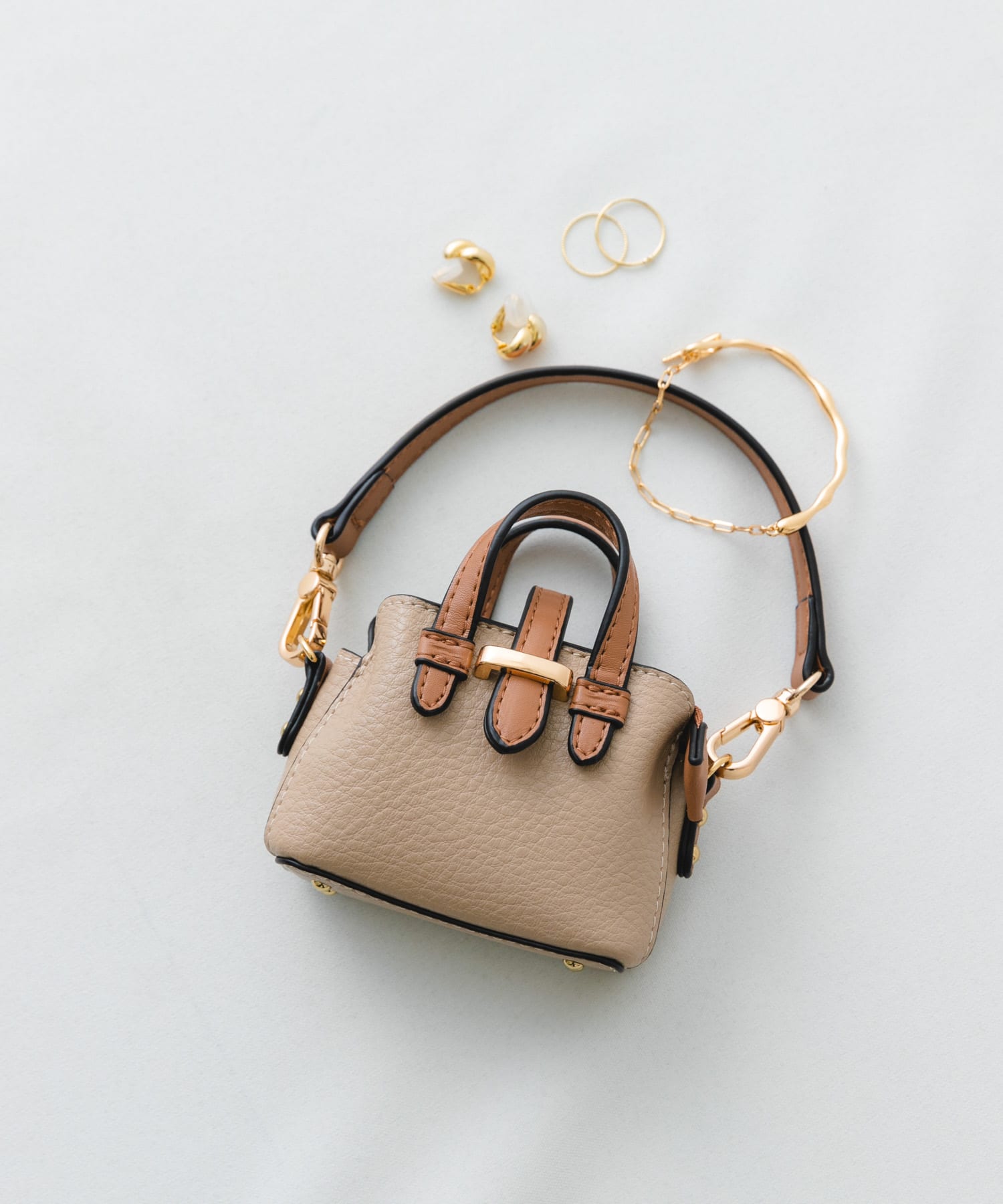 チェーンショルダーナノバッグ SAND BEIGE one