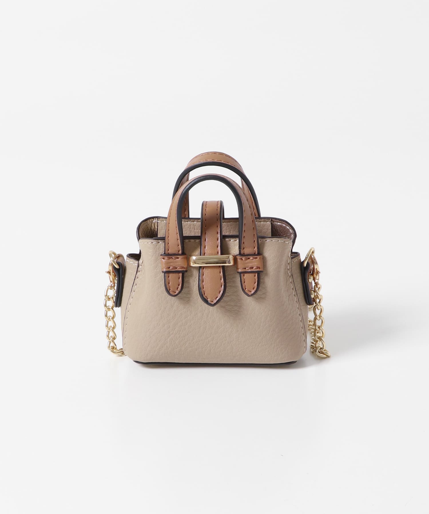 チェーンショルダーナノバッグ SAND BEIGE one