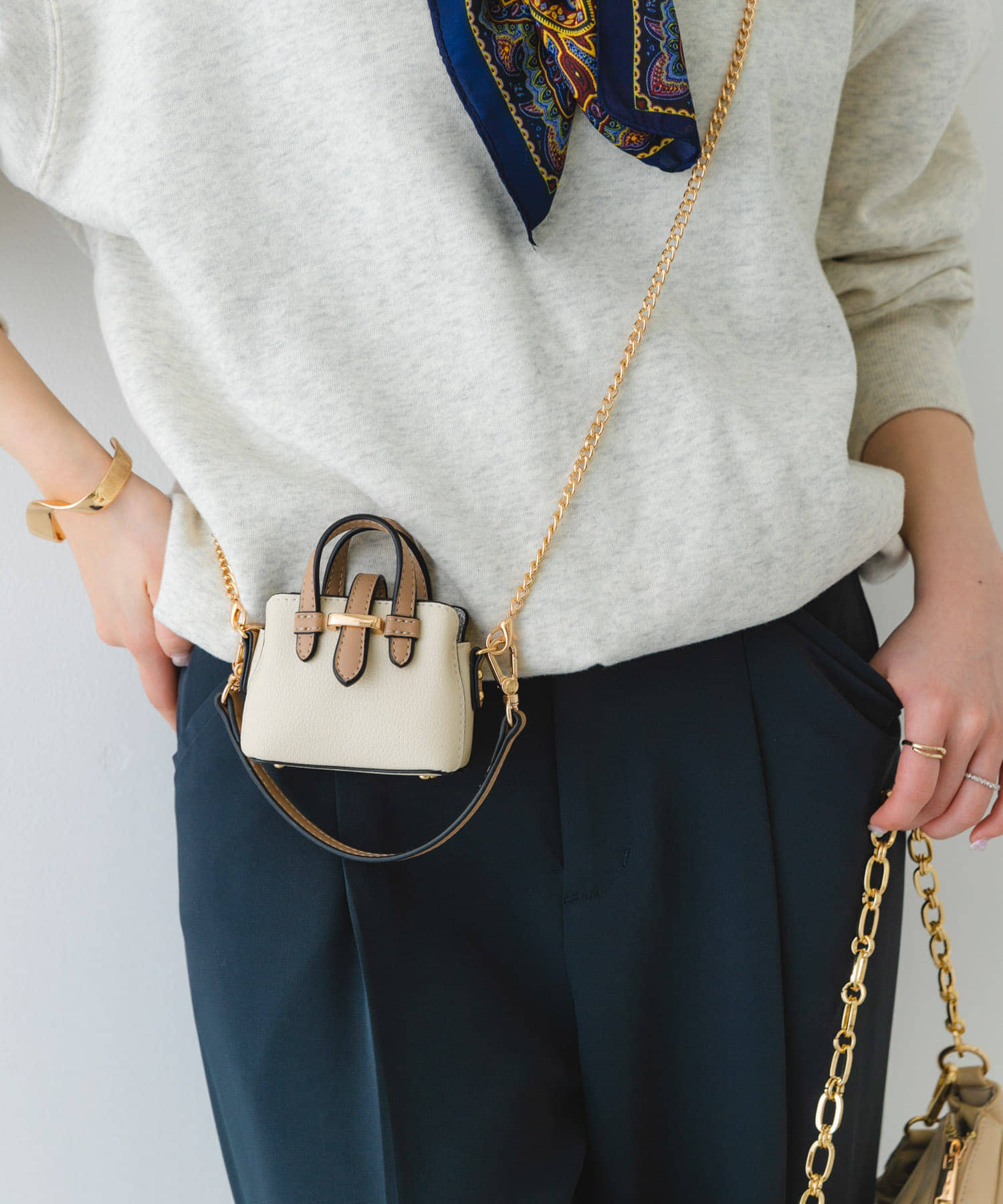 チェーンショルダーナノバッグ IVORY one