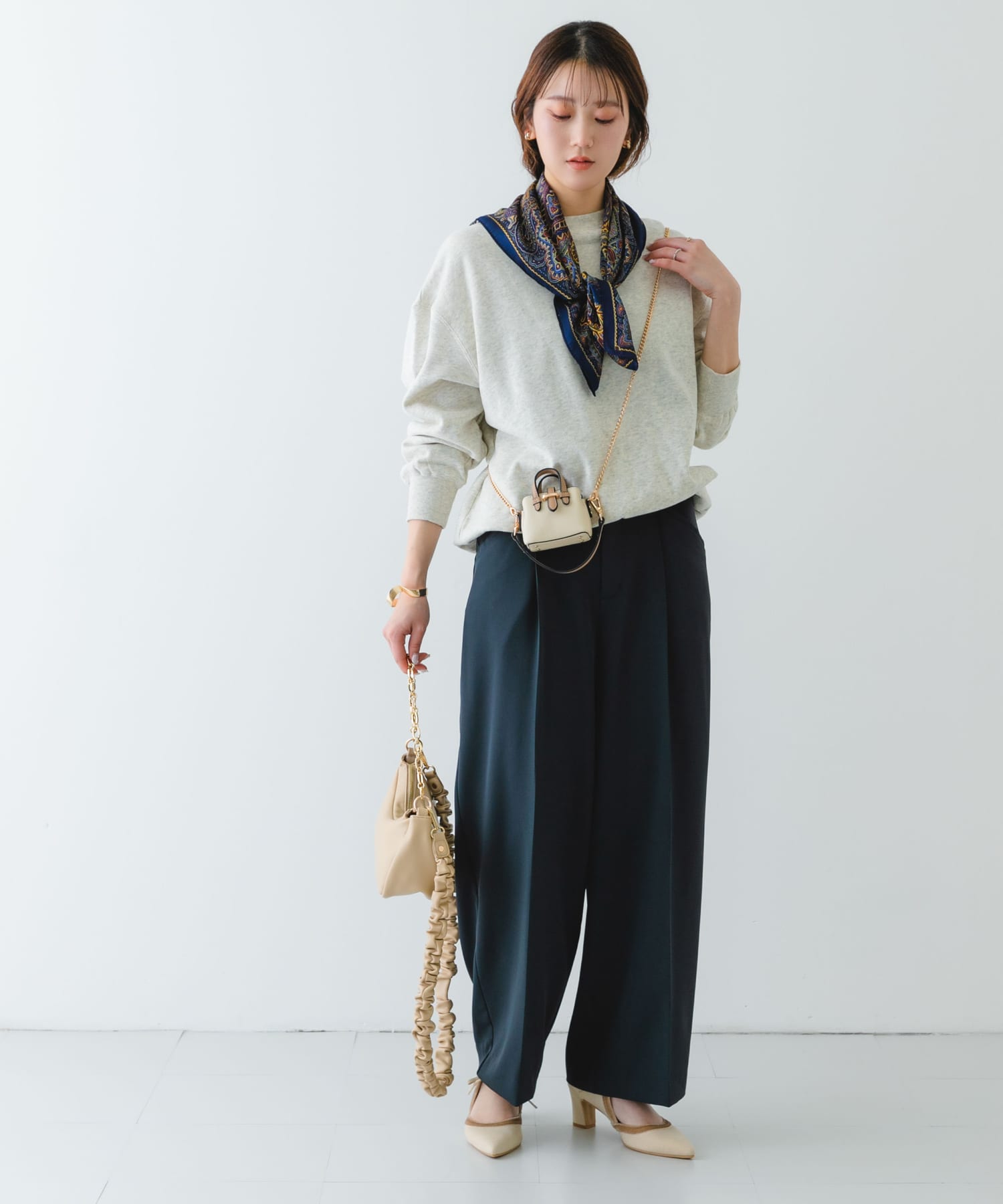 チェーンショルダーナノバッグ IVORY one