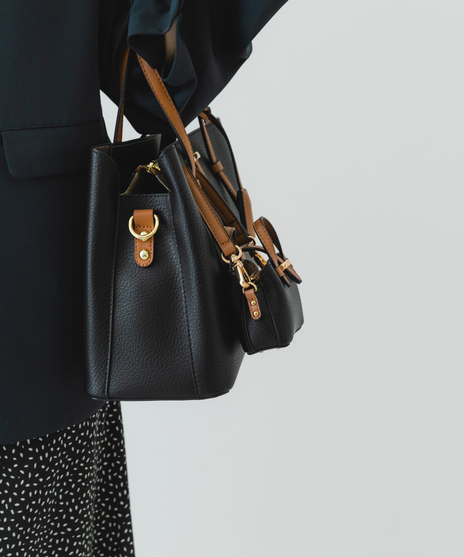 チェーンショルダーナノバッグ BLACK one