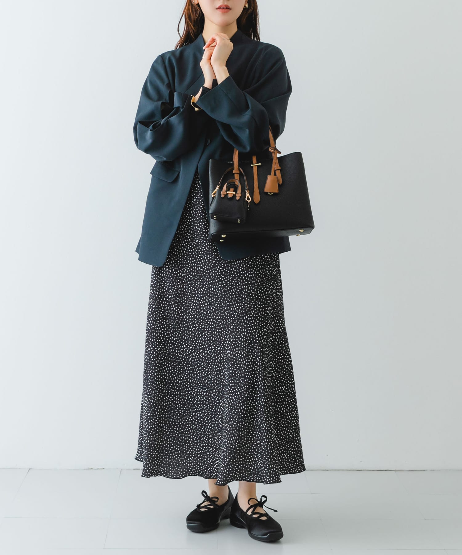 チェーンショルダーナノバッグ BLACK one