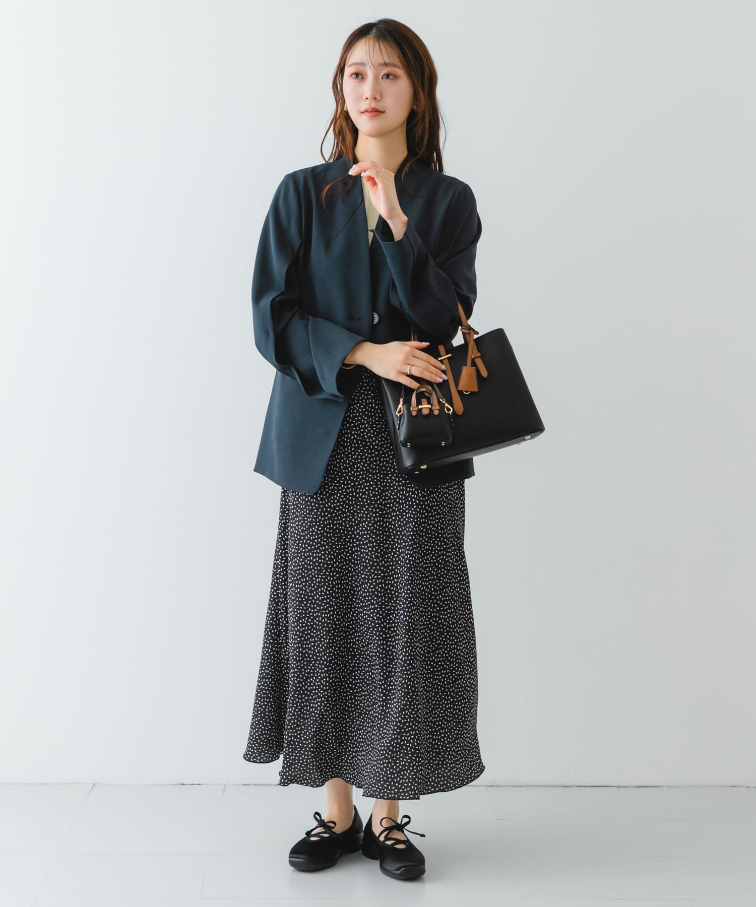 チェーンショルダーナノバッグ BLACK one
