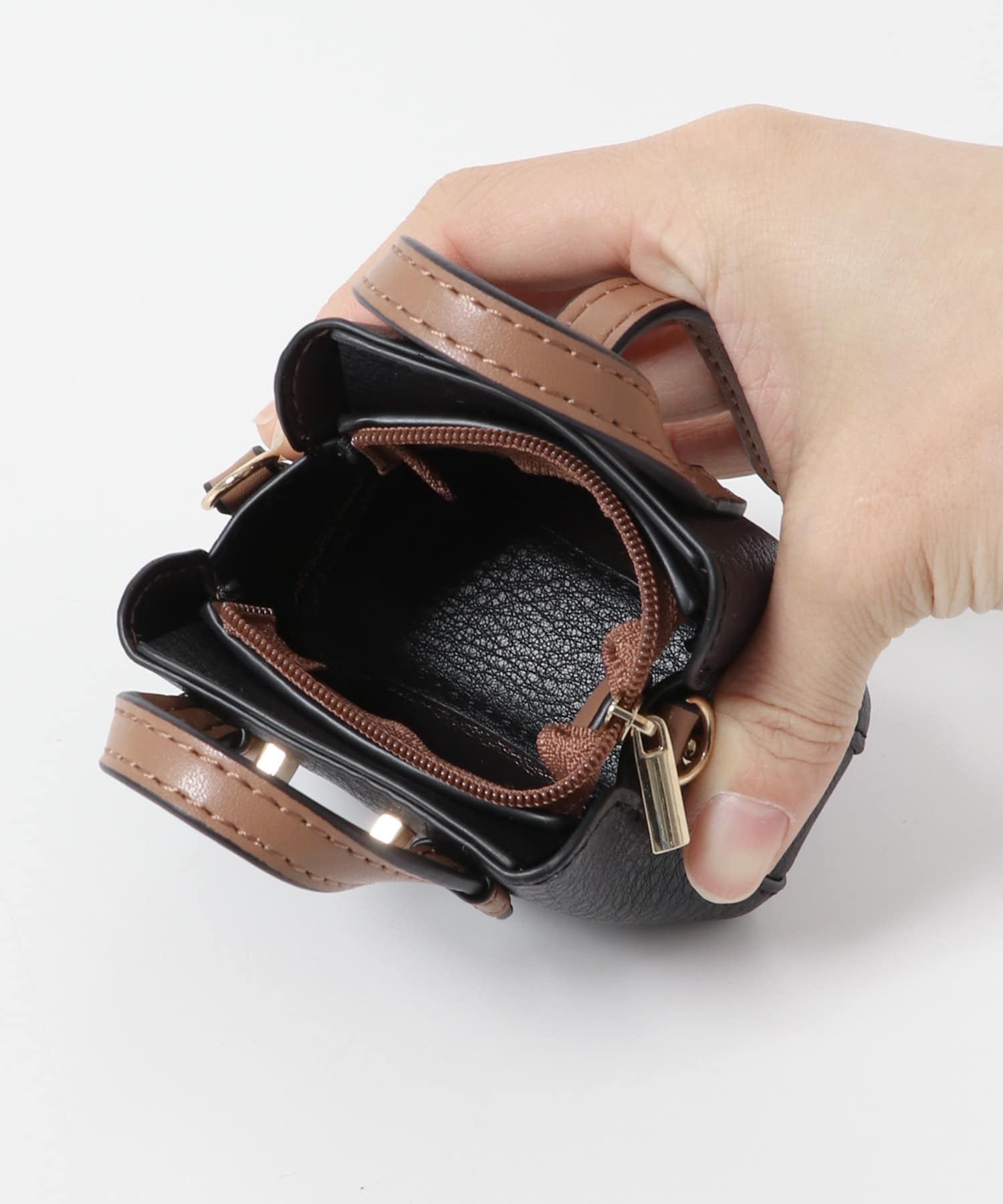 チェーンショルダーナノバッグ BLACK one