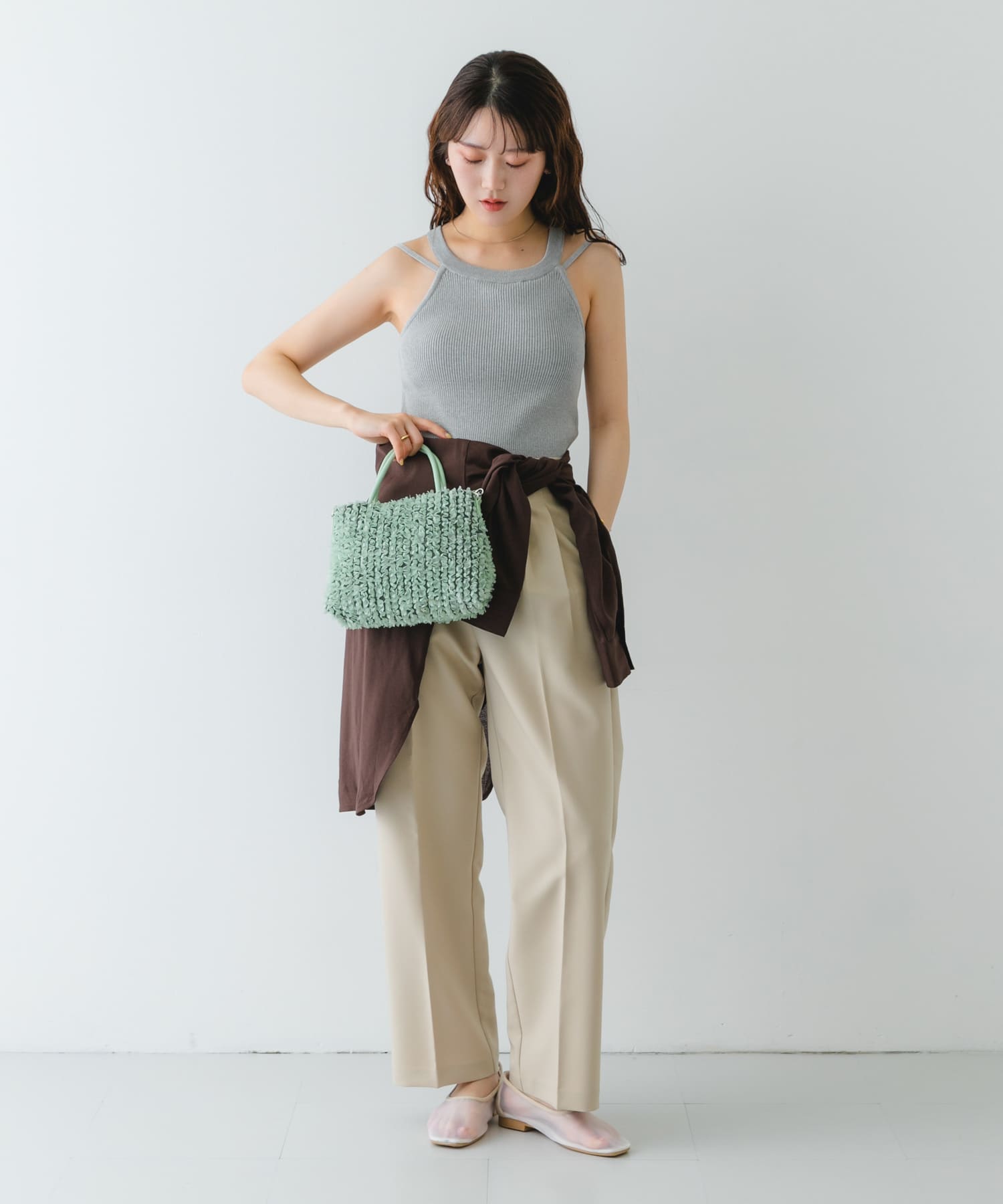 フラワーレースバッグ MINT one