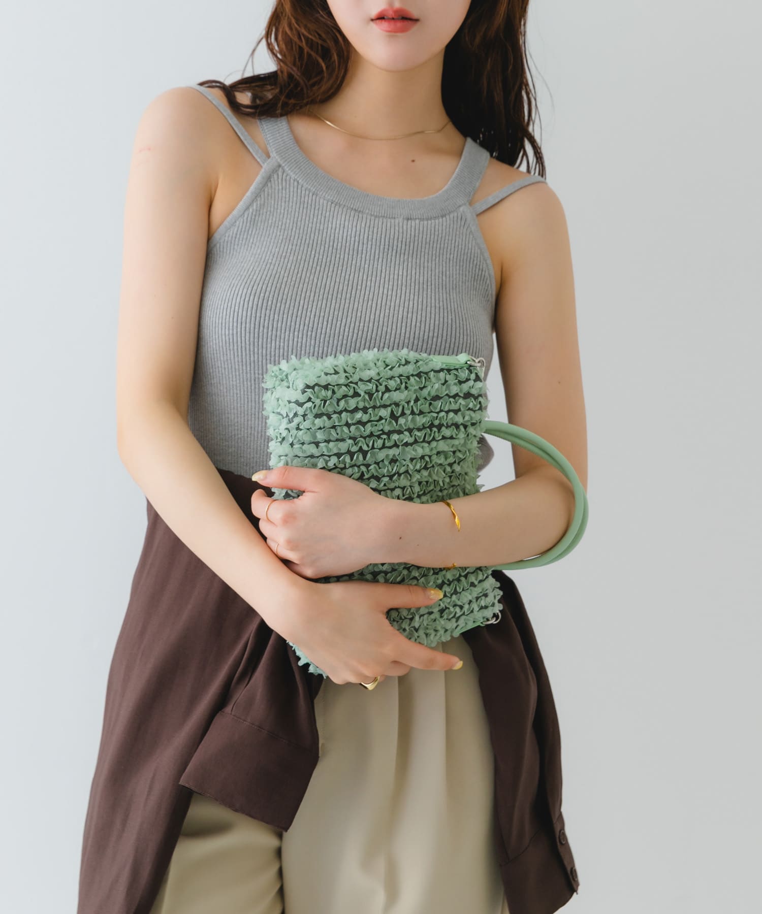 フラワーレースバッグ MINT one