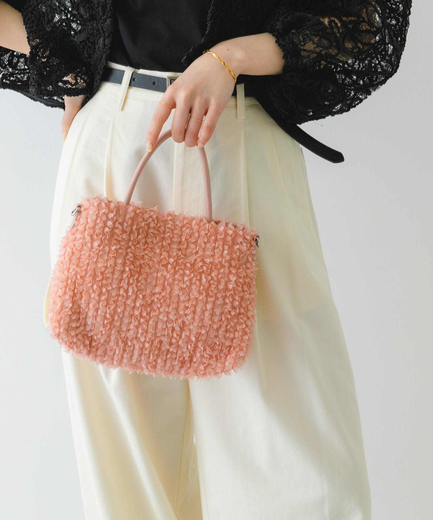 フラワーレースバッグ PINK one