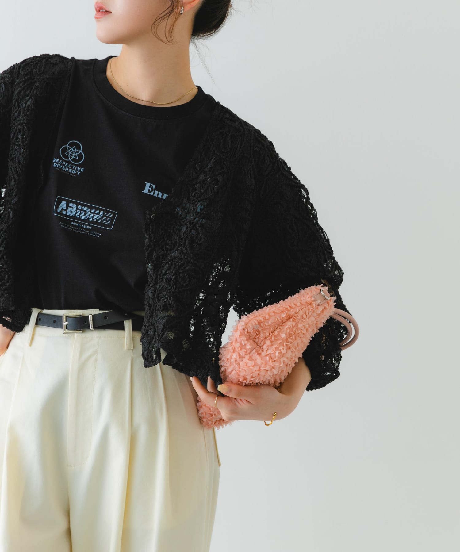 フラワーレースバッグ PINK one