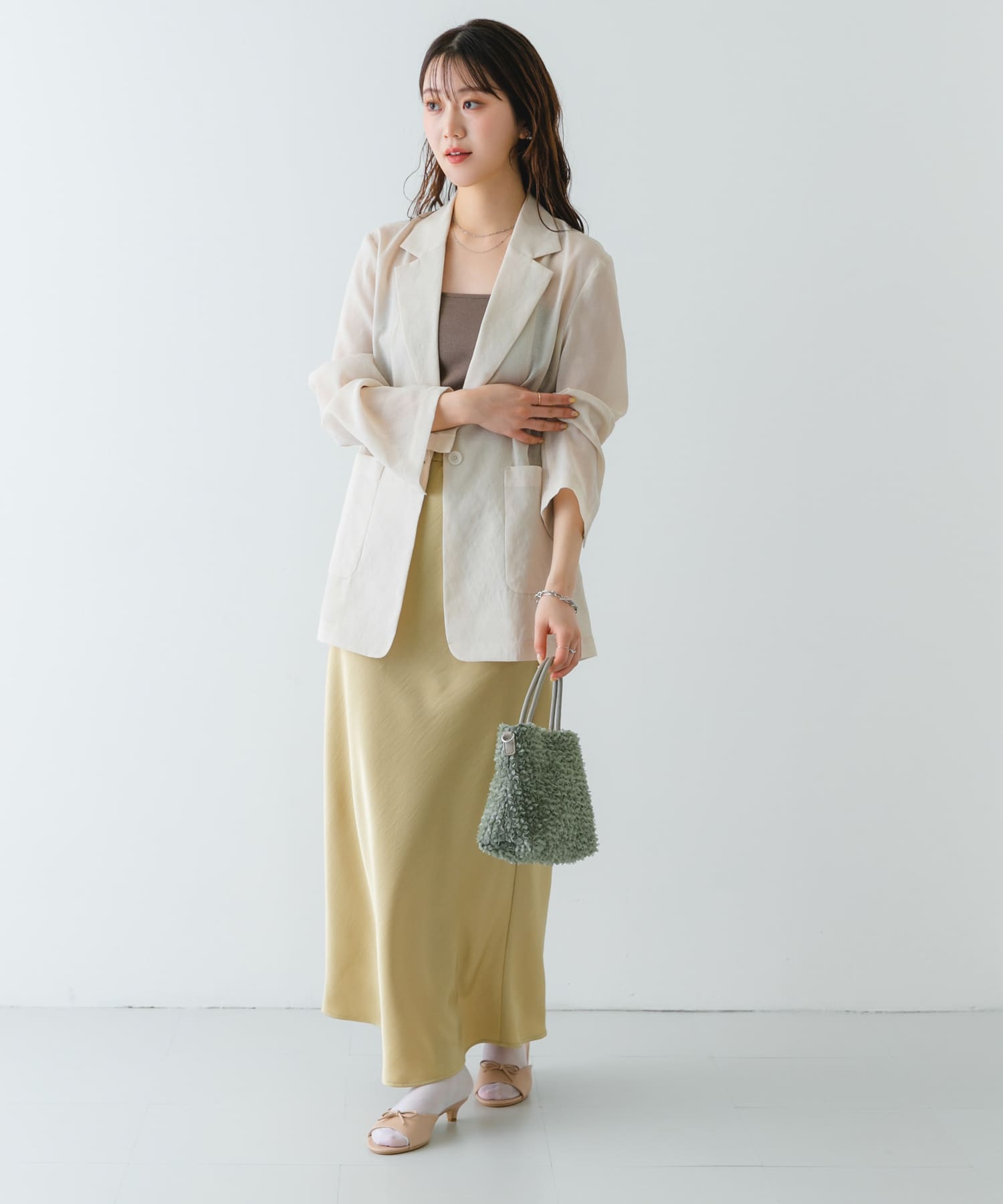 フラワーレースバッグ GRAY one