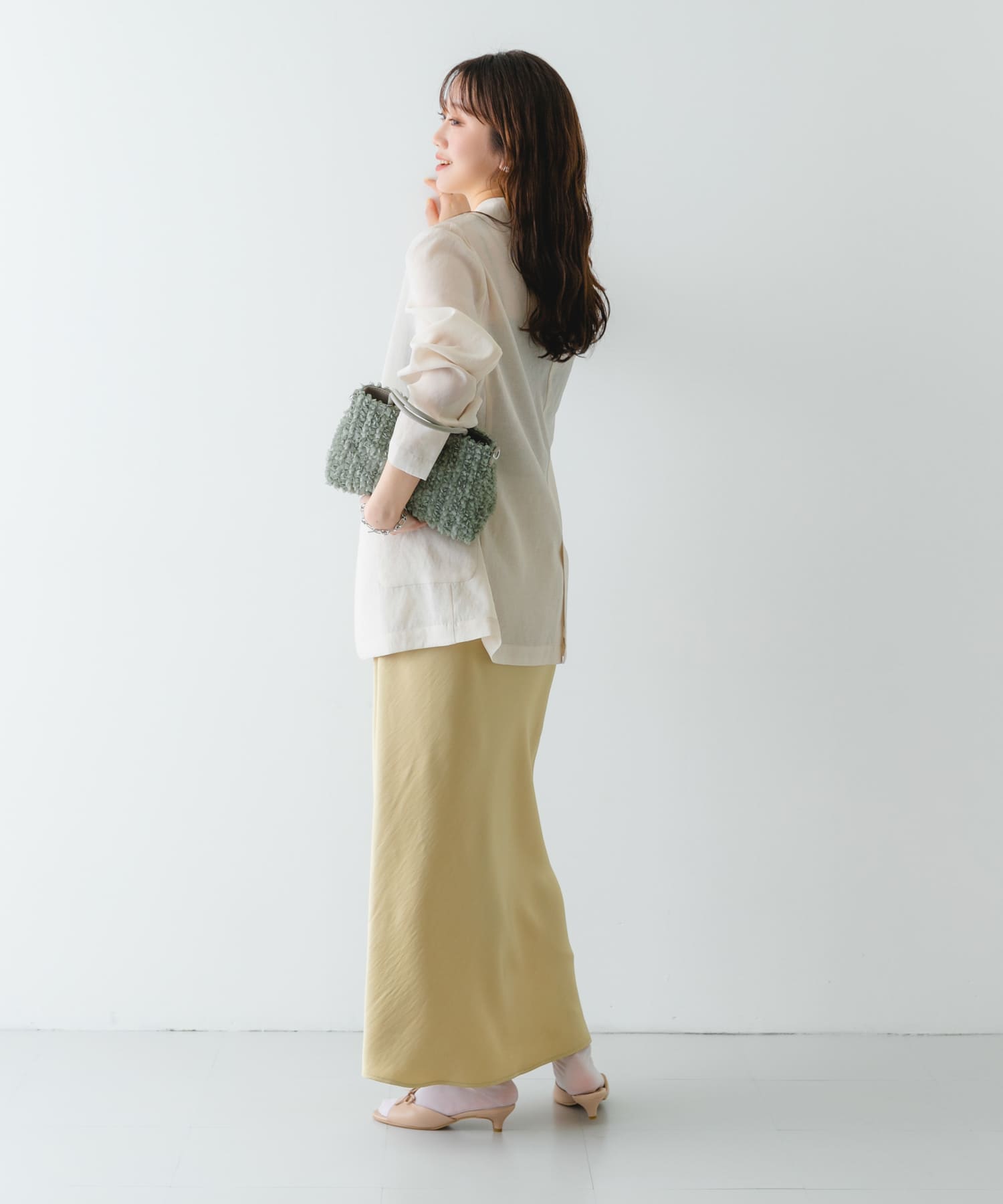 フラワーレースバッグ GRAY one