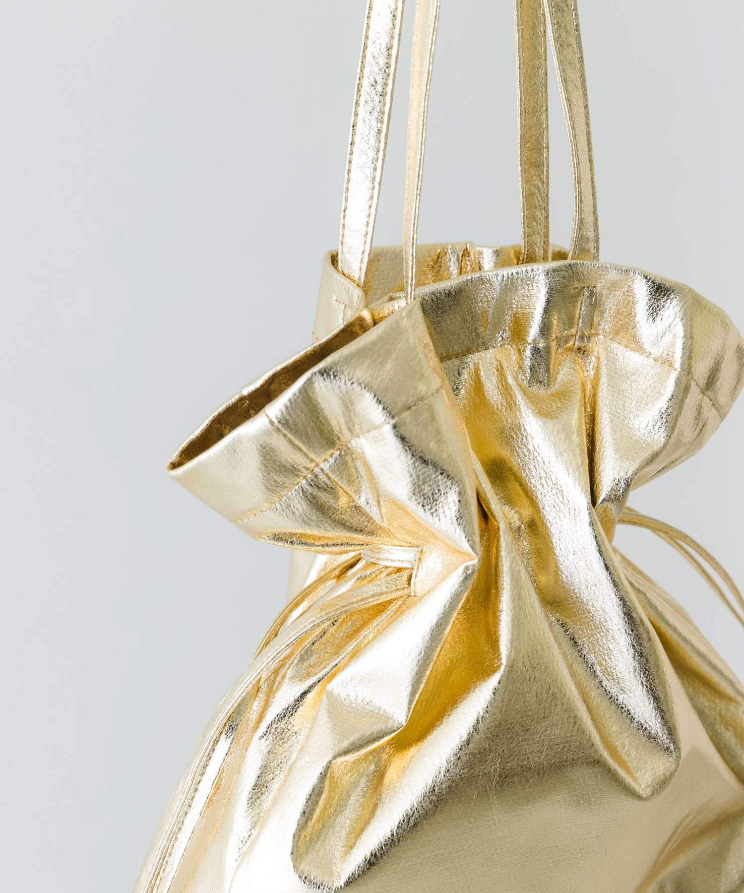メタリックドロストトートバッグ GOLD one