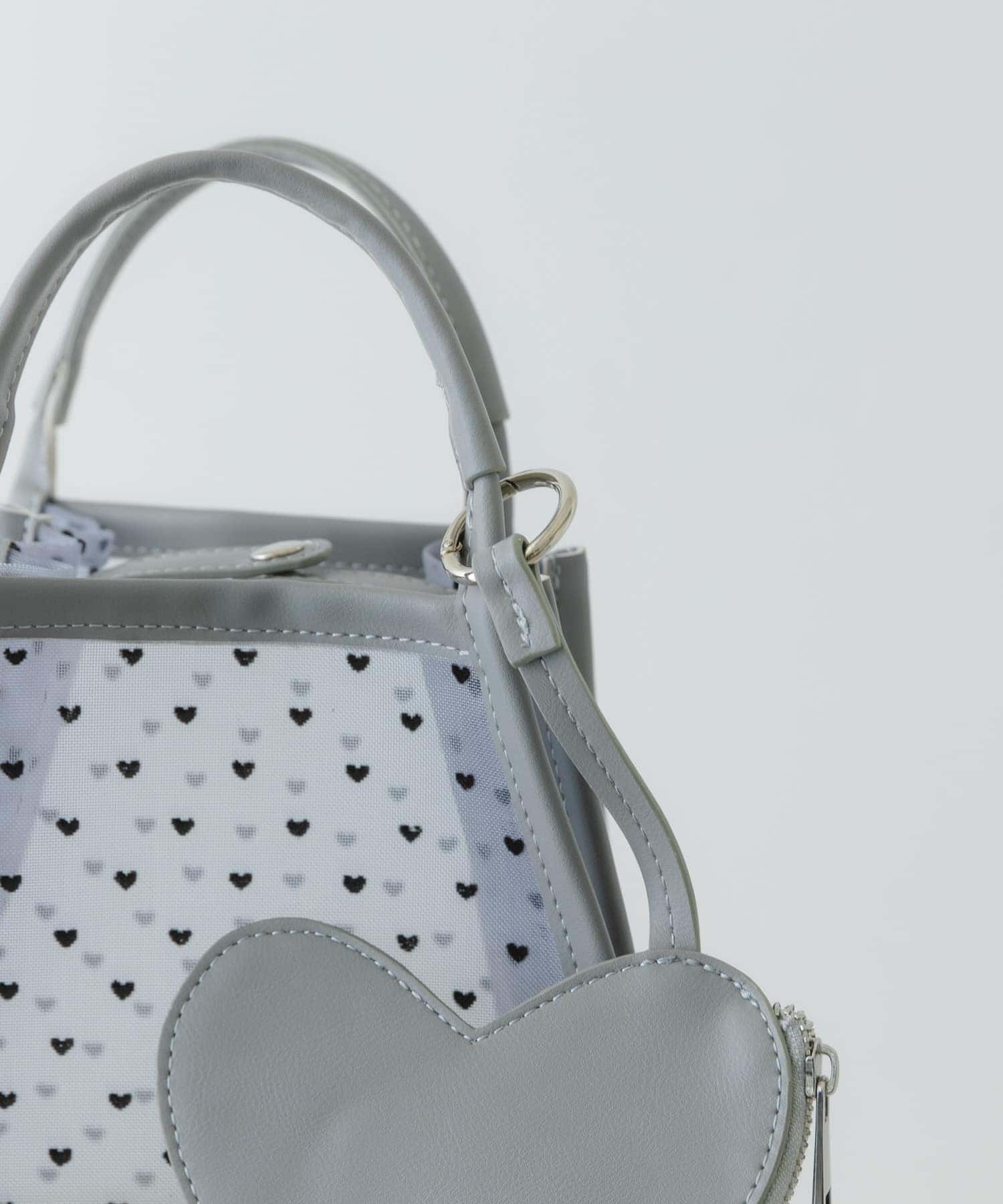 ハートシアーハンドバッグ GRAY one