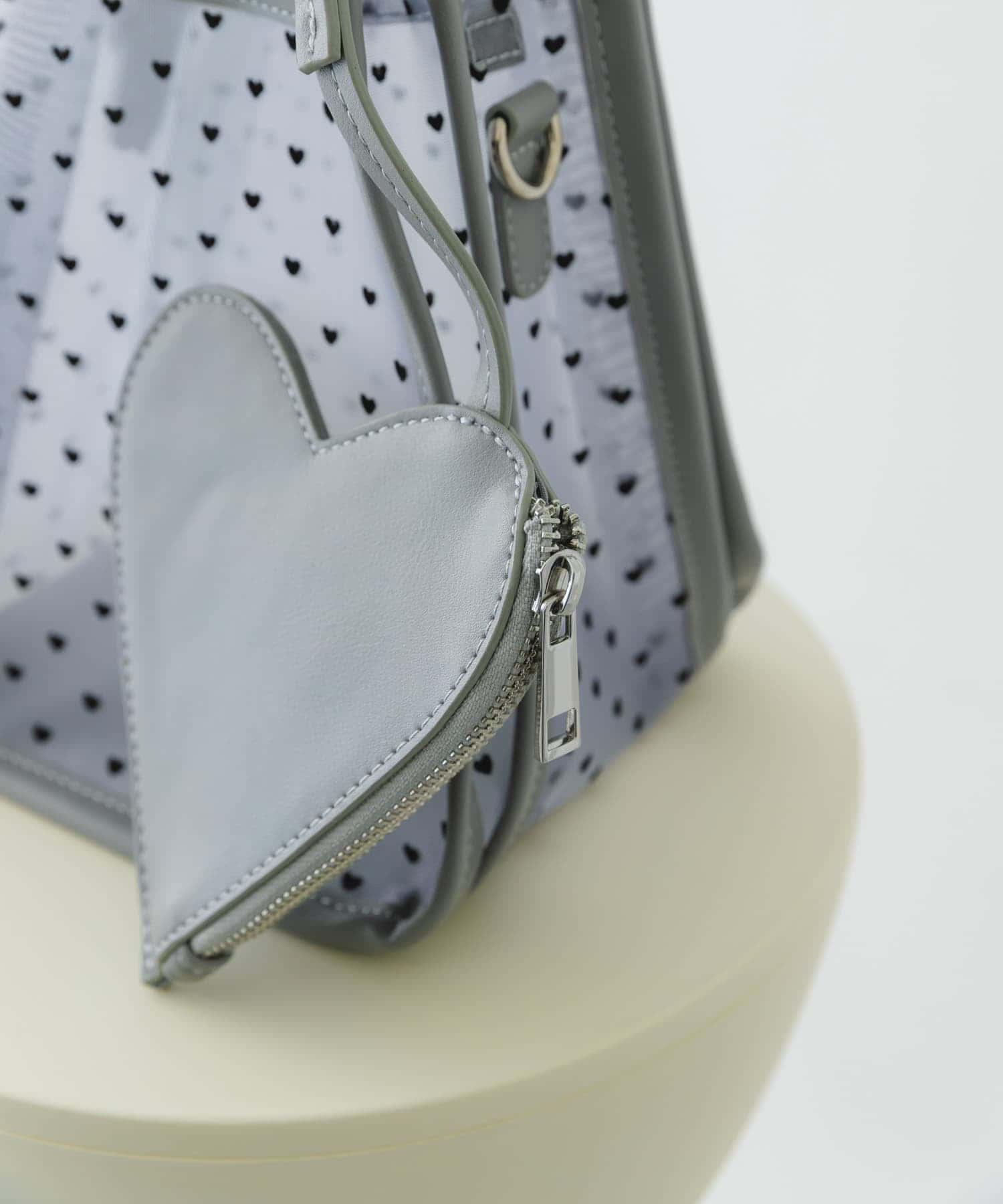 ハートシアーハンドバッグ GRAY one