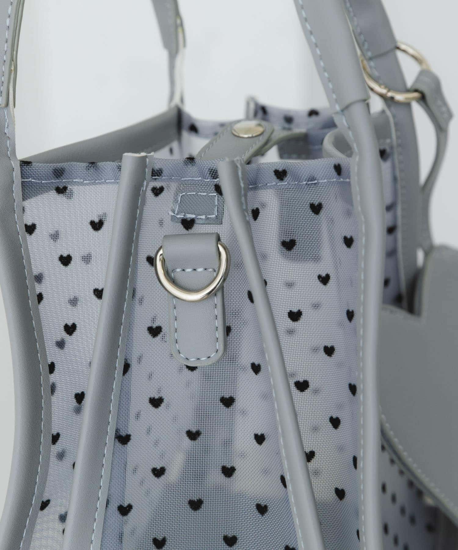 ハートシアーハンドバッグ GRAY one