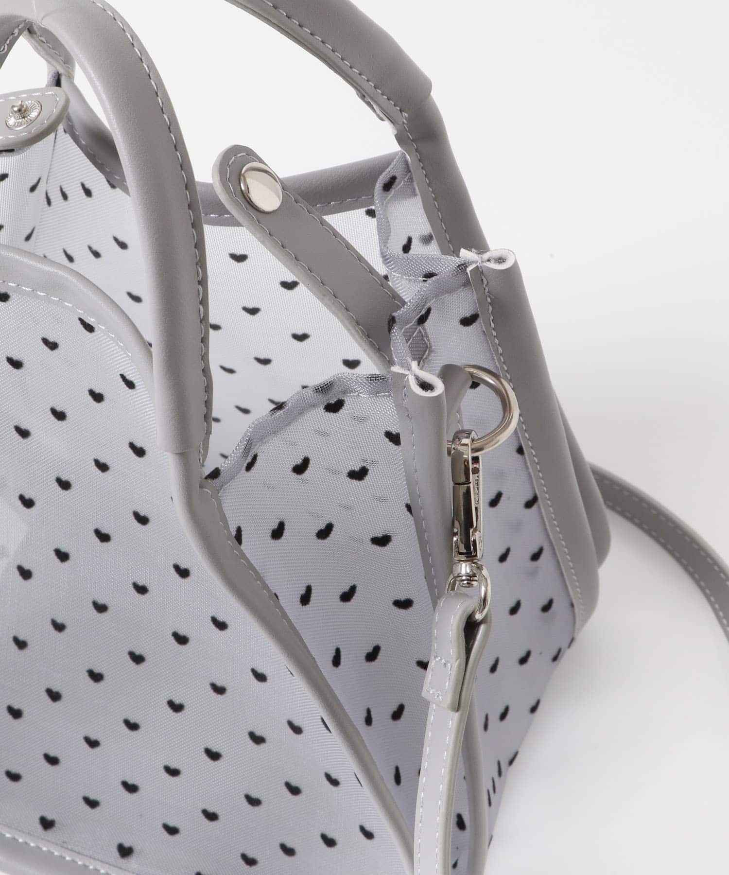 ハートシアーハンドバッグ GRAY one