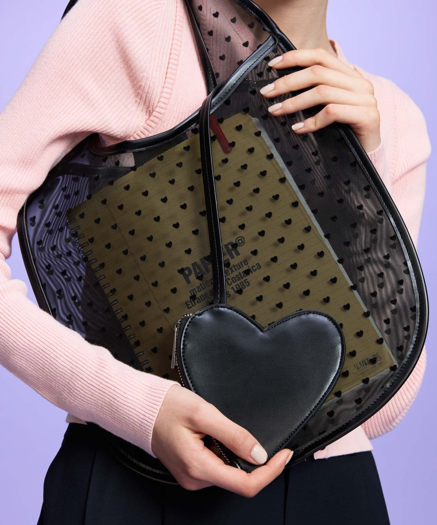 ハートシアートートバッグ BLACK one