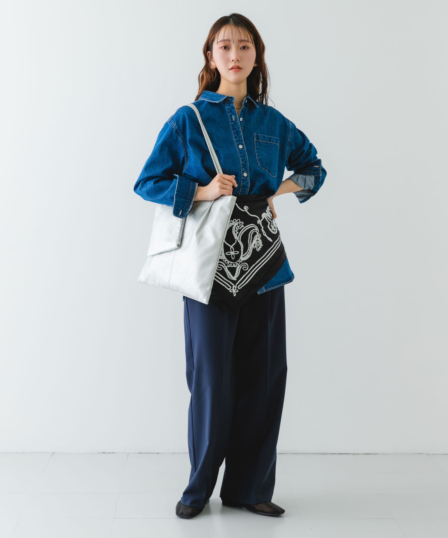 ウォッシャブルコンパクトトートバッグ SILVER one