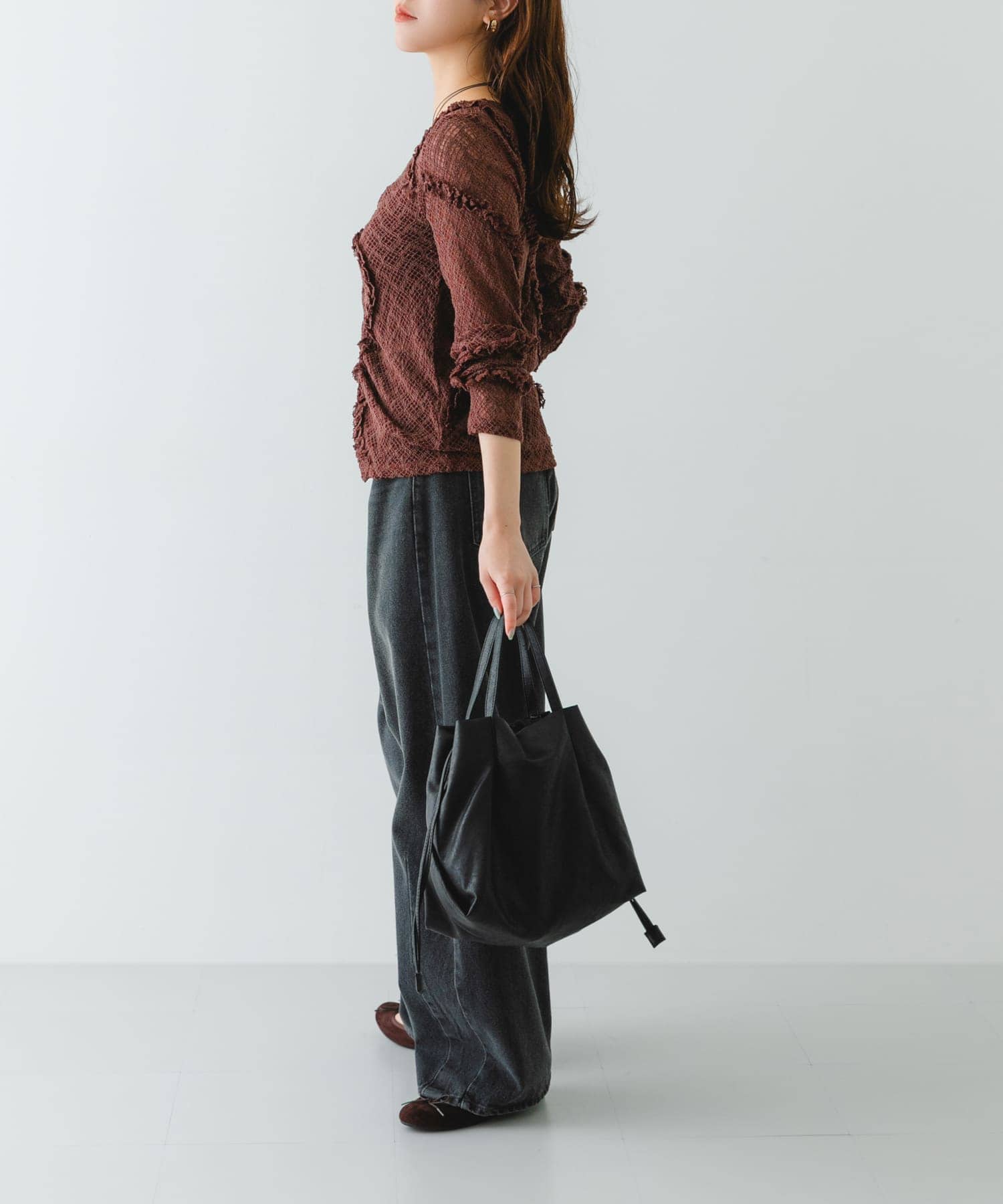 『Mサイズ』ウォッシャブルショルダーバッグ BLACK one