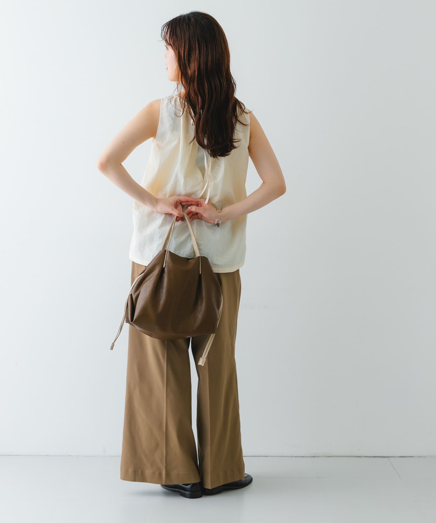 ウォッシャブルミニショルダーバッグ『Ssize』 BROWN one