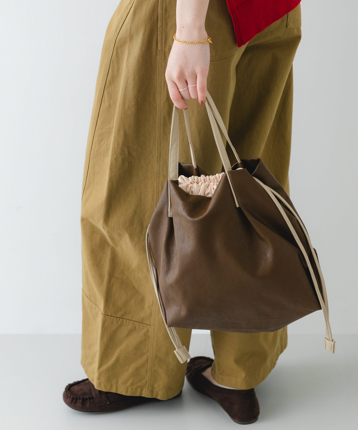 『Sサイズ』ウォッシャブルミニショルダーバッグ BROWN one