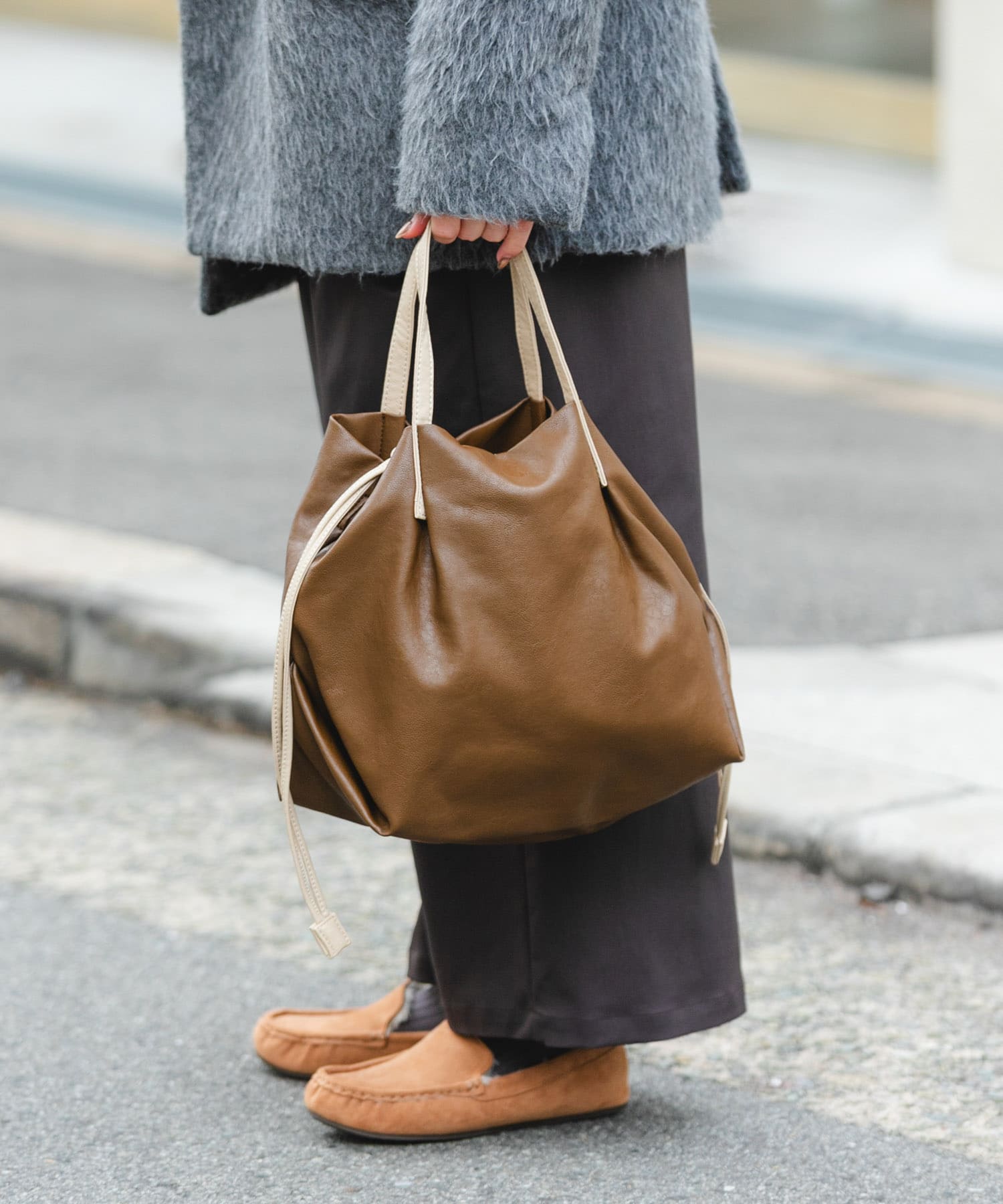 ウォッシャブルミニショルダーバッグ『Ssize』 BROWN one