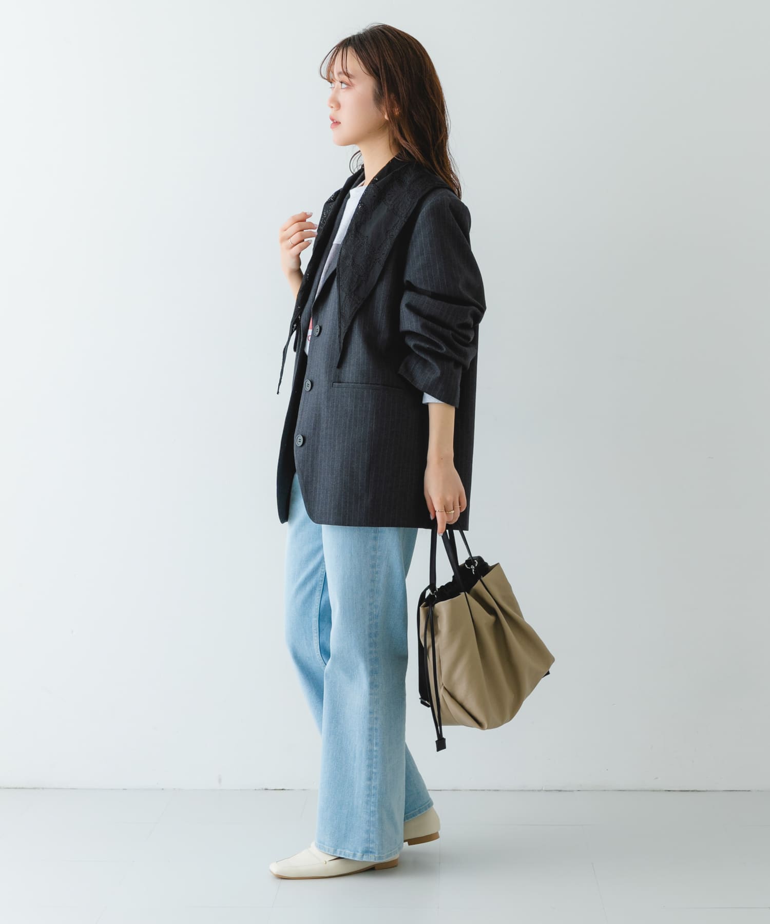 ウォッシャブルミニショルダーバッグ『Ssize』 BEIGE one