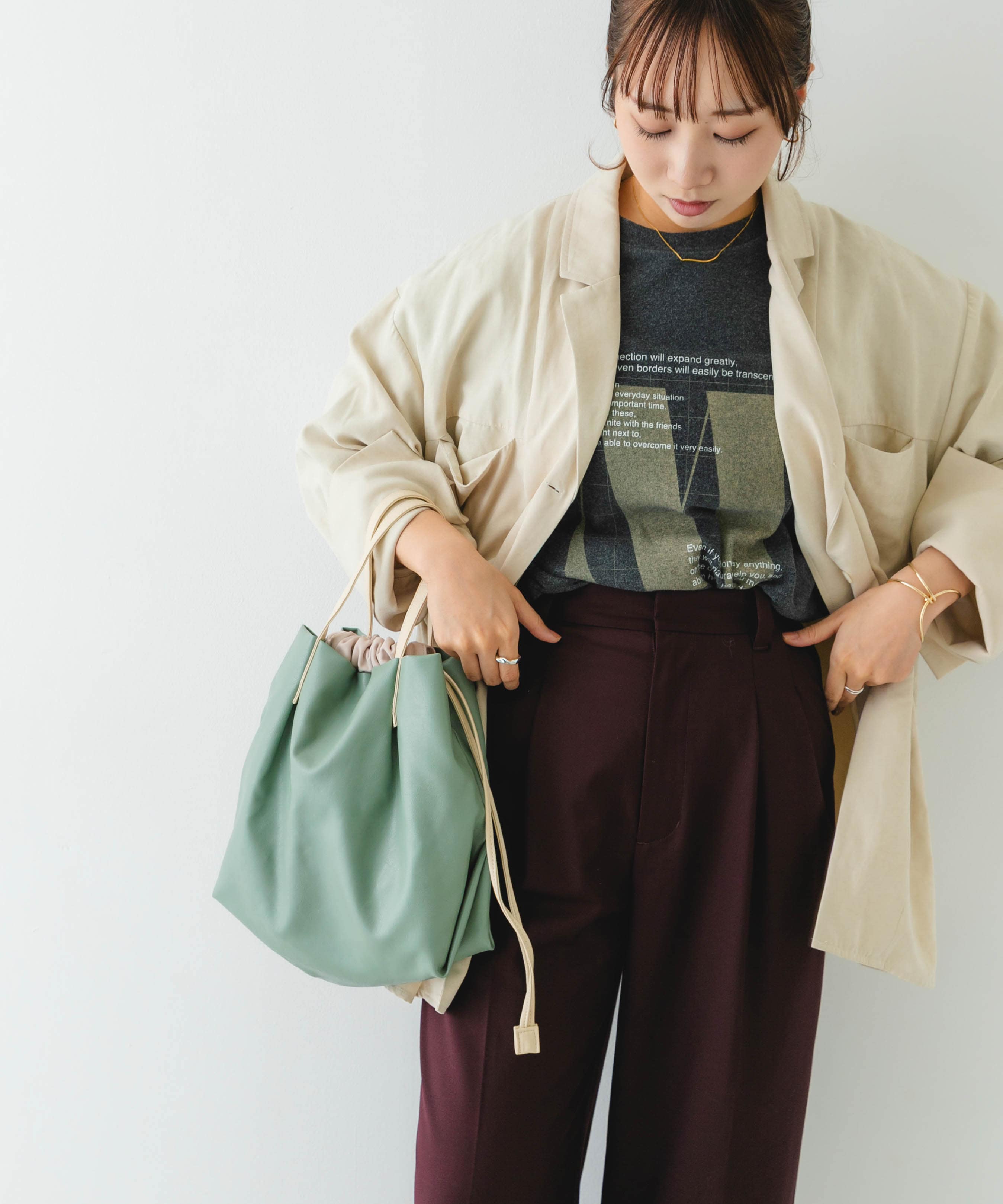 ウォッシャブルミニショルダーバッグ『Ssize』 MINT one