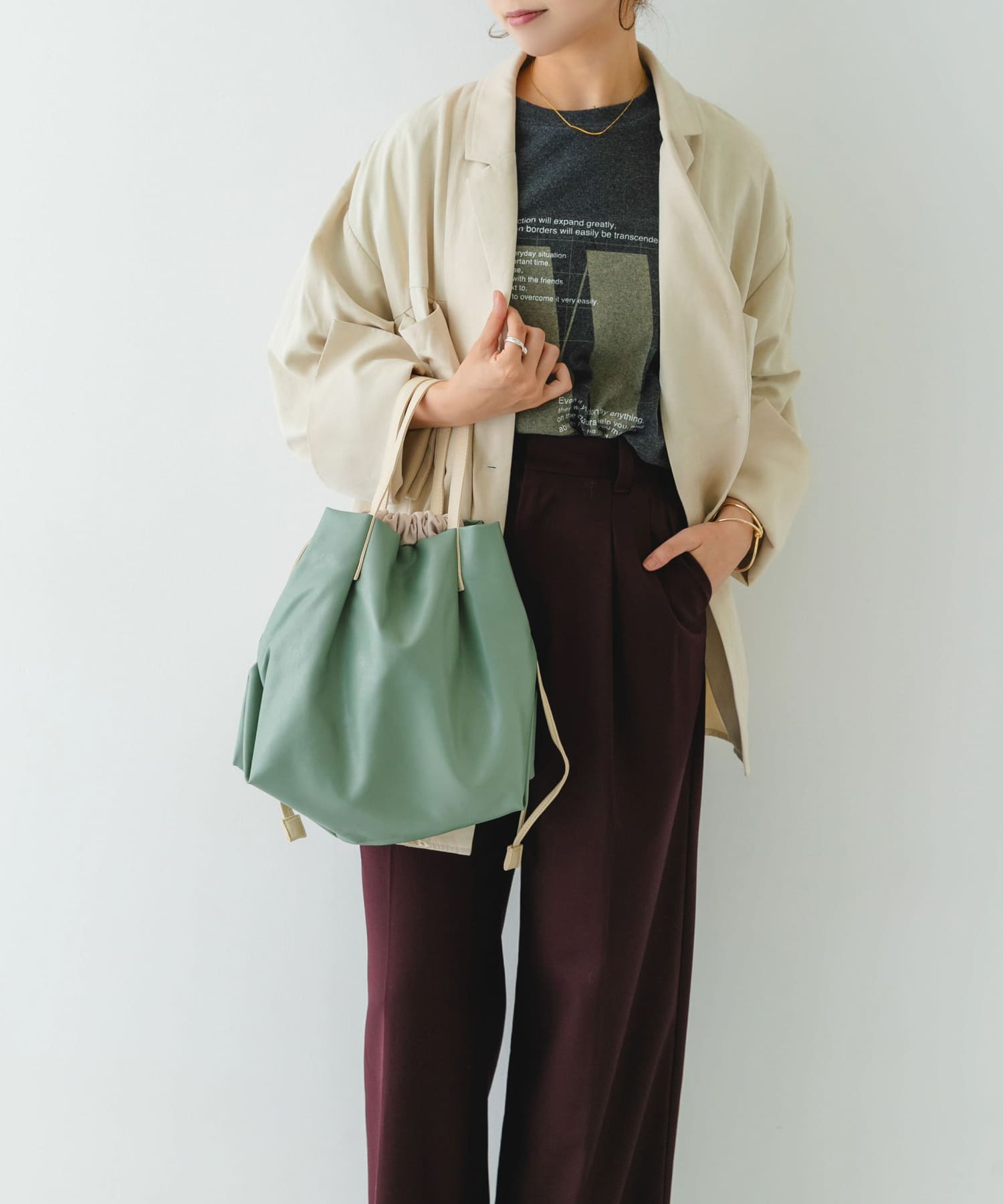 『Sサイズ』ウォッシャブルミニショルダーバッグ MINT one