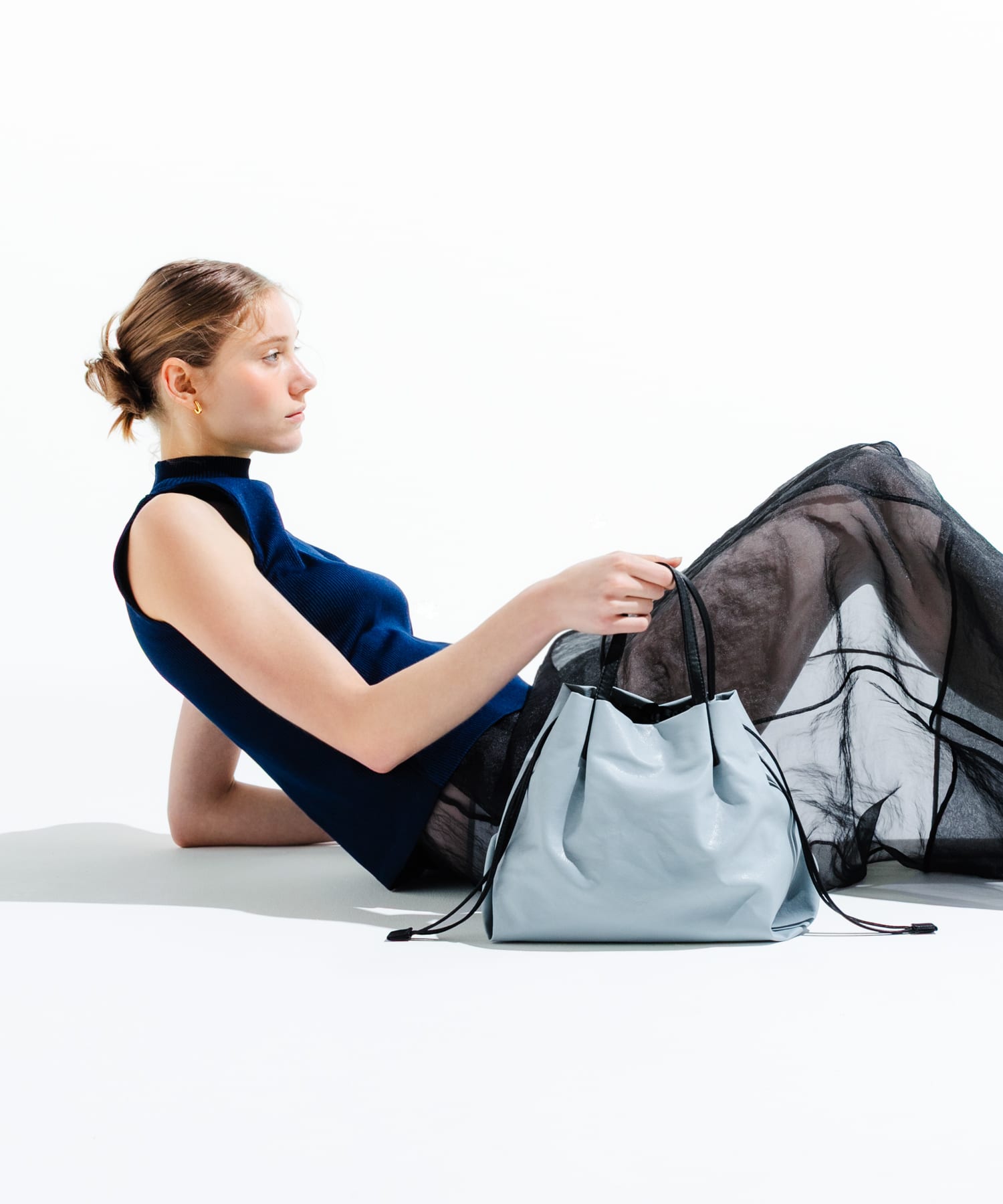 ウォッシャブルミニショルダーバッグ『Ssize』 BLUE GRAY one