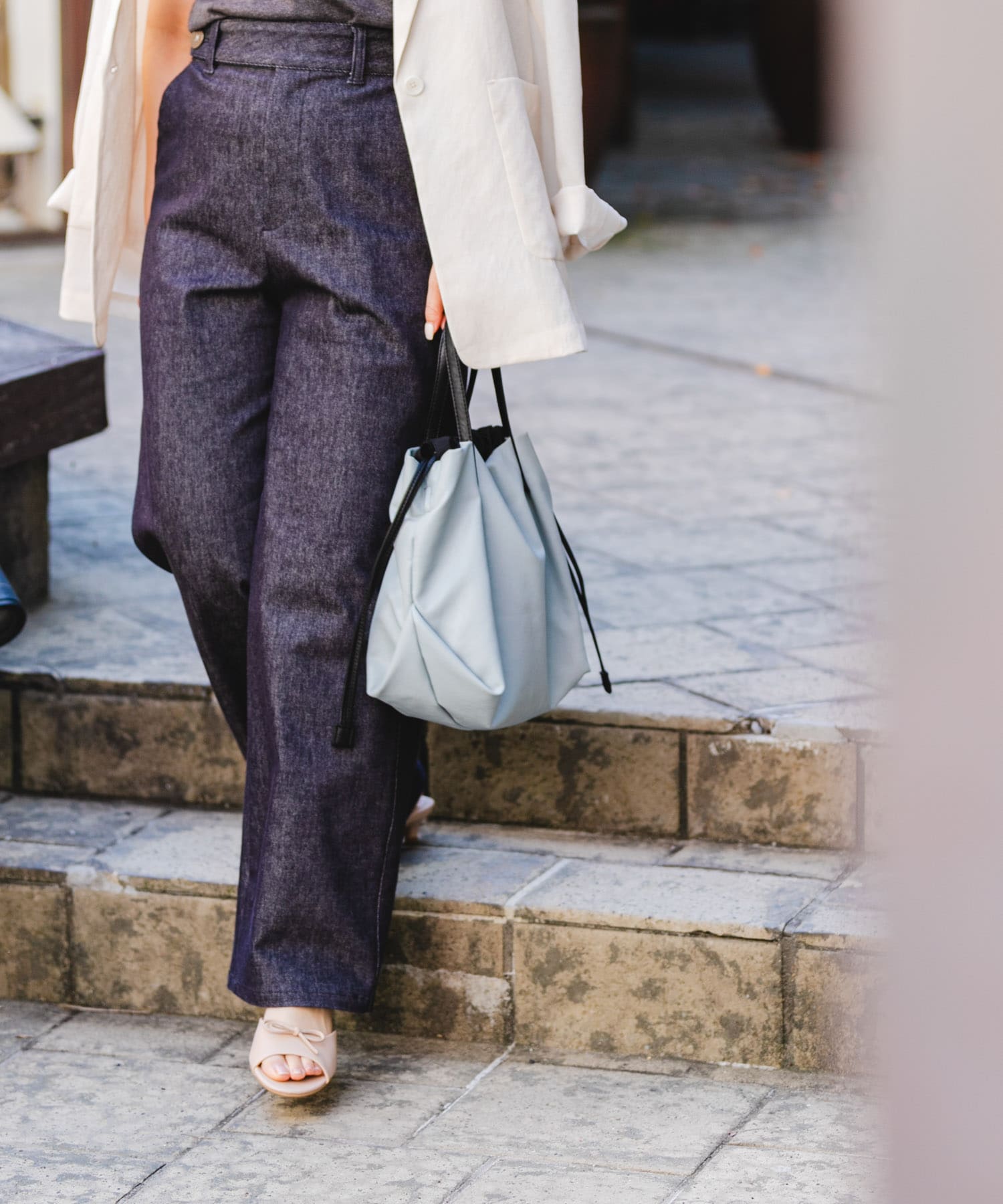ウォッシャブルミニショルダーバッグ『Ssize』 BLUE GRAY one