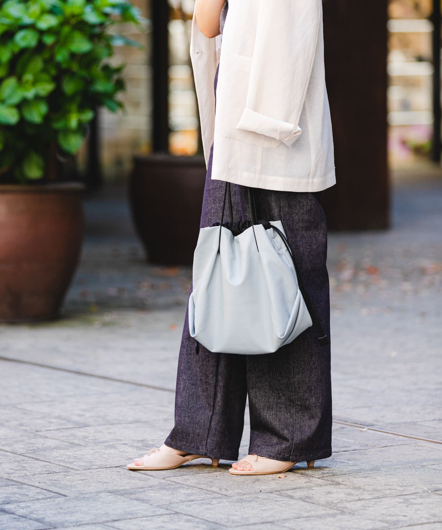 ウォッシャブルミニショルダーバッグ『Ssize』 BLUE GRAY one