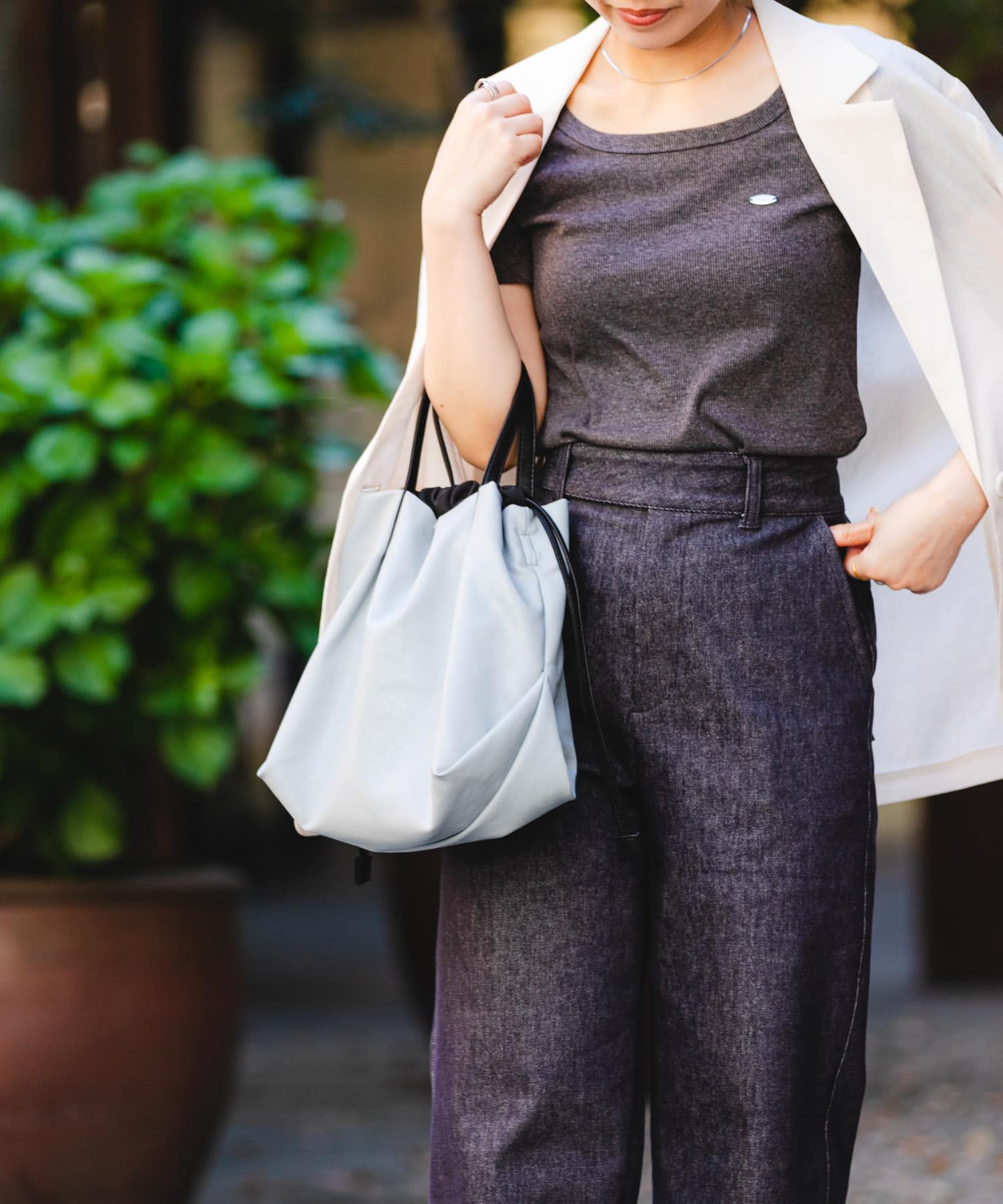 ウォッシャブルミニショルダーバッグ『Ssize』 BLUE GRAY one