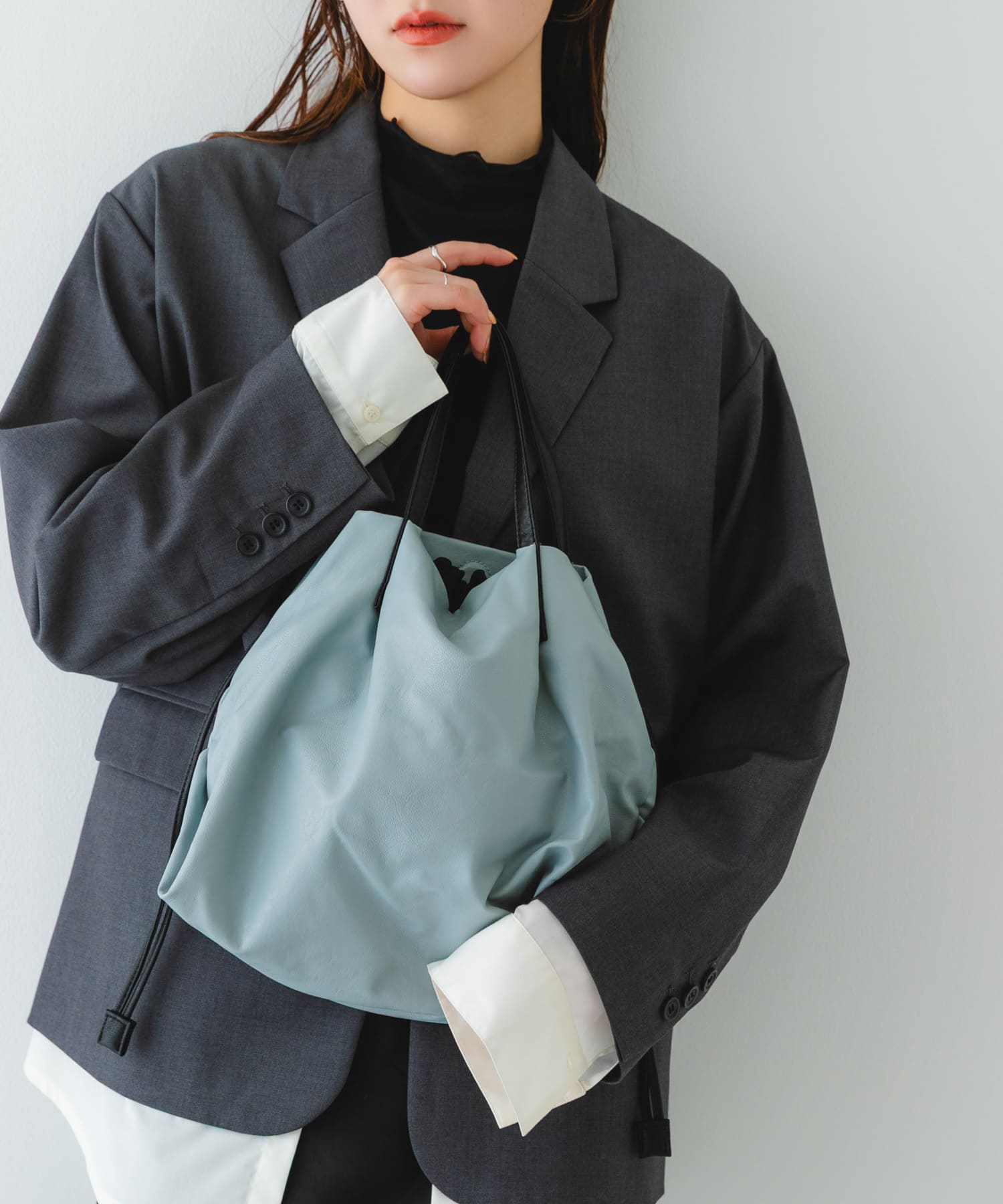 『Sサイズ』ウォッシャブルミニショルダーバッグ BLUE GRAY one