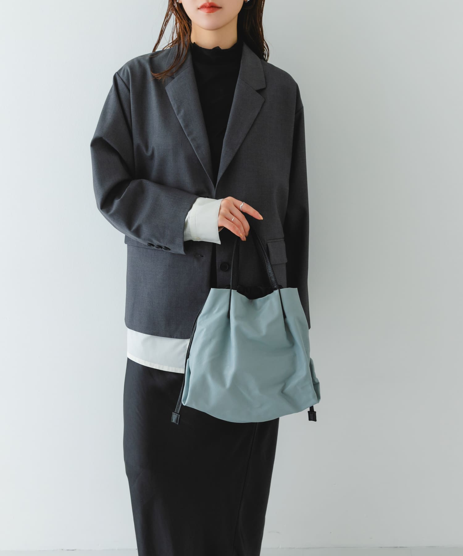 ウォッシャブルミニショルダーバッグ『Ssize』 BLUE GRAY one
