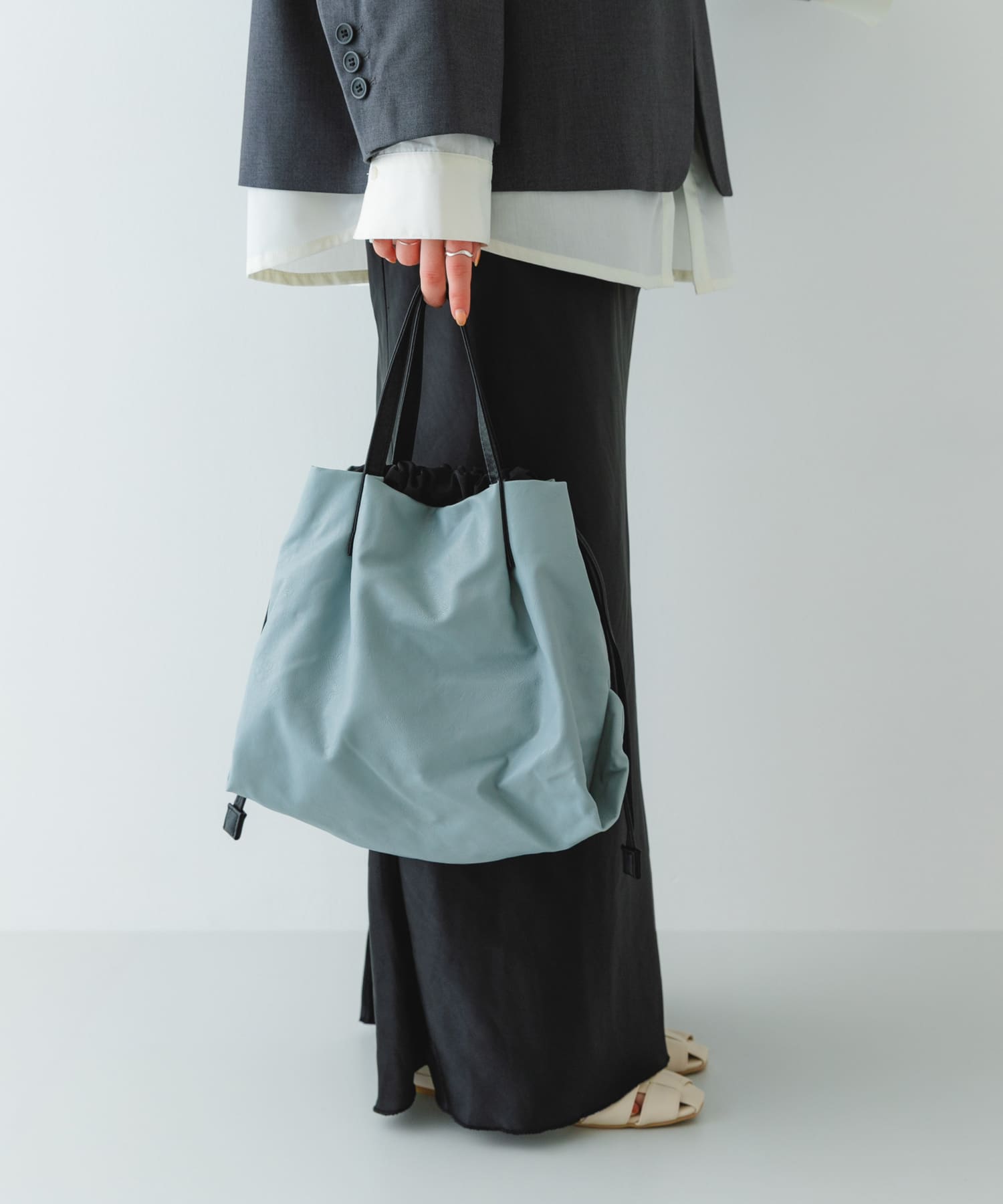 『Sサイズ』ウォッシャブルミニショルダーバッグ BLUE GRAY one