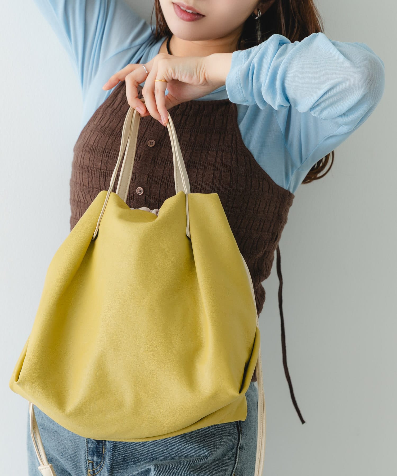 『Sサイズ』ウォッシャブルミニショルダーバッグ YELLOW one