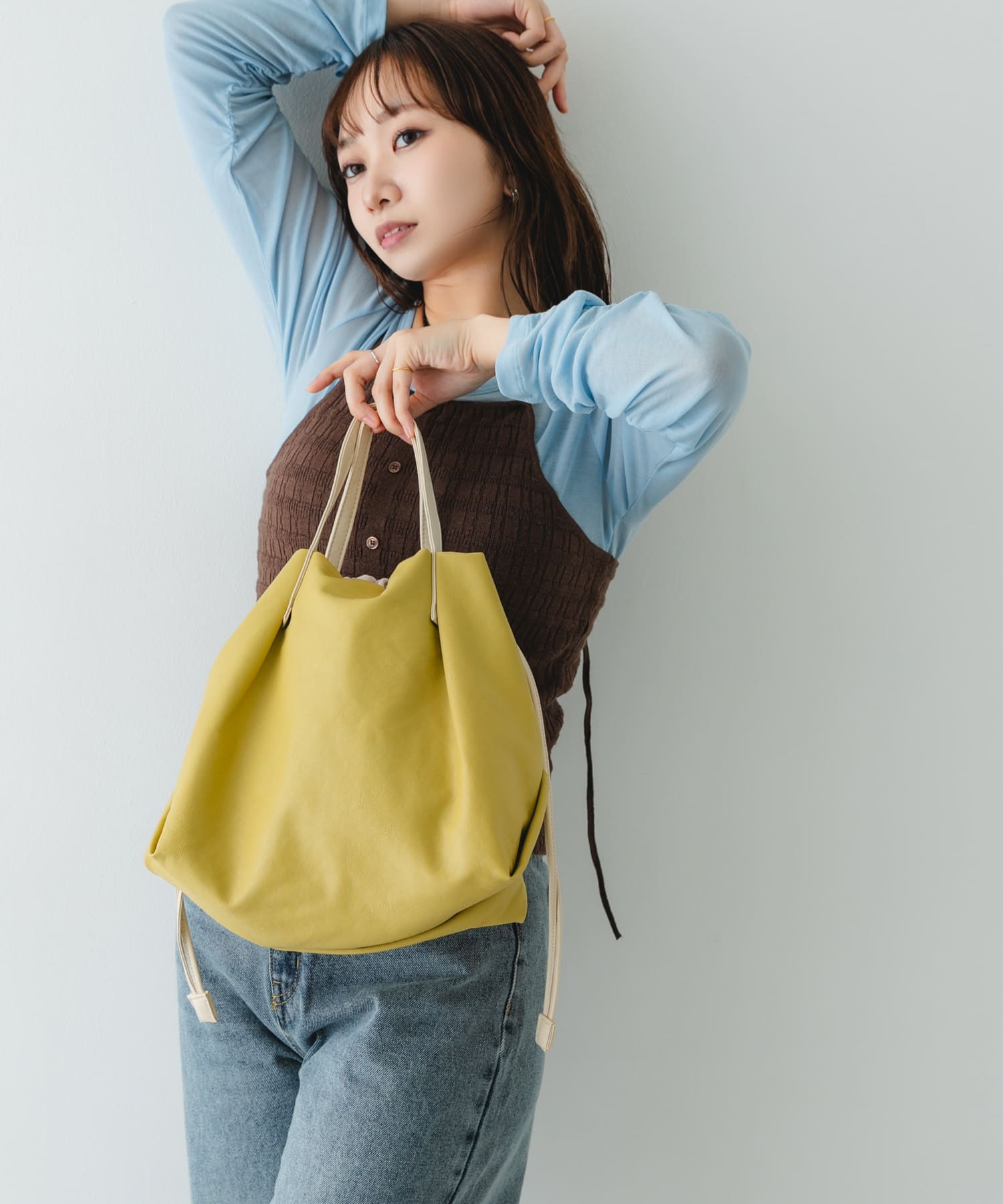 『Sサイズ』ウォッシャブルミニショルダーバッグ YELLOW one