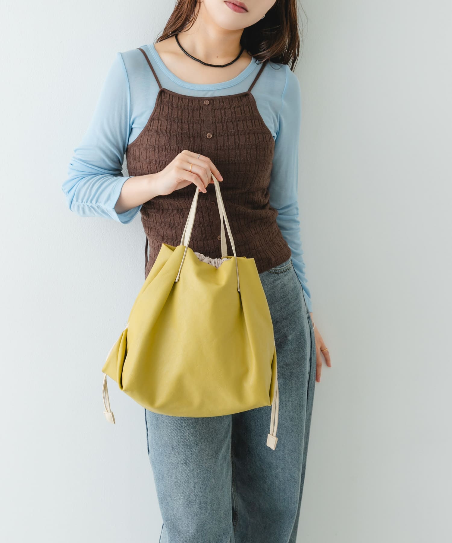 『Sサイズ』ウォッシャブルミニショルダーバッグ YELLOW one