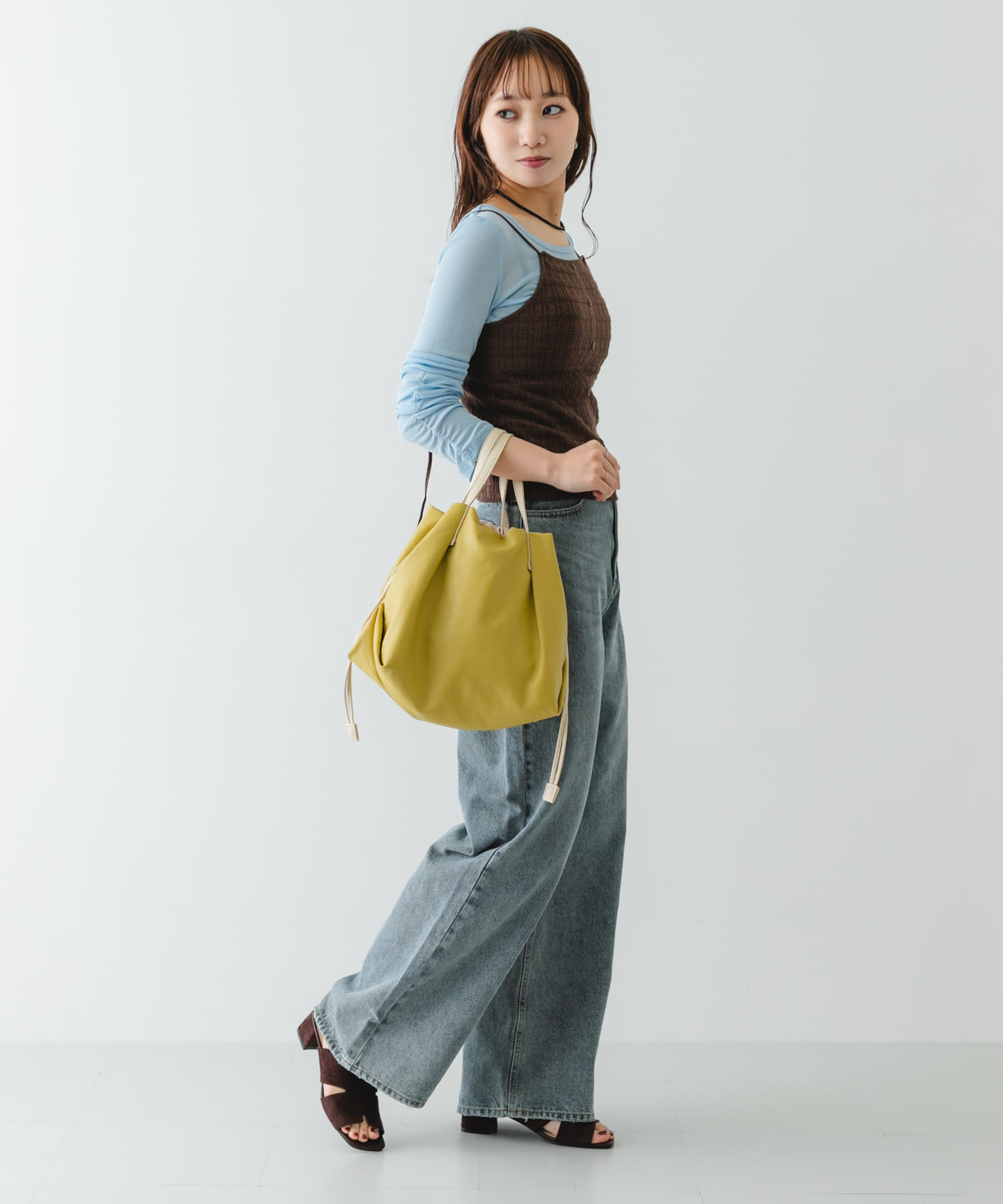 『Sサイズ』ウォッシャブルミニショルダーバッグ YELLOW one