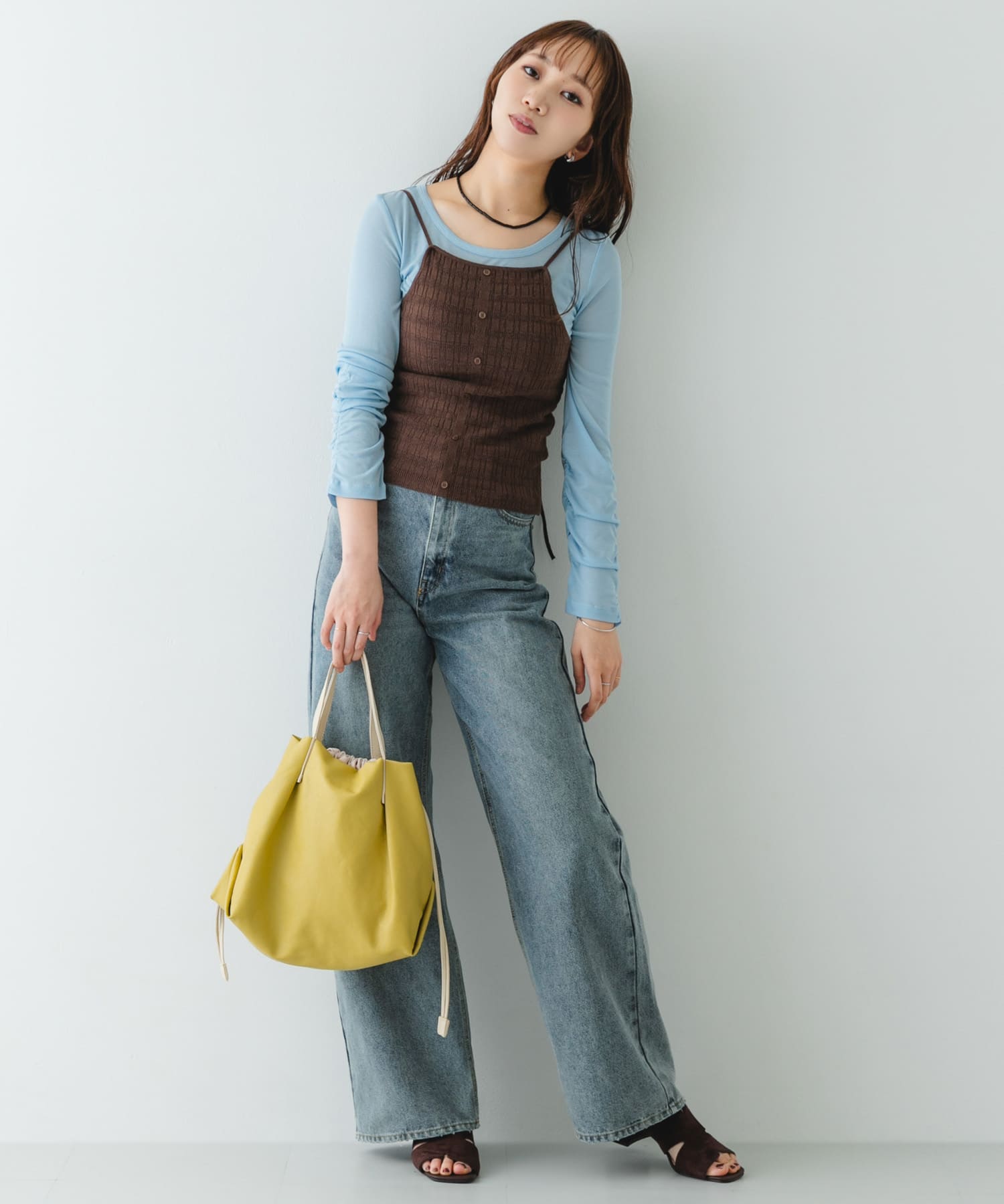 『Sサイズ』ウォッシャブルミニショルダーバッグ YELLOW one
