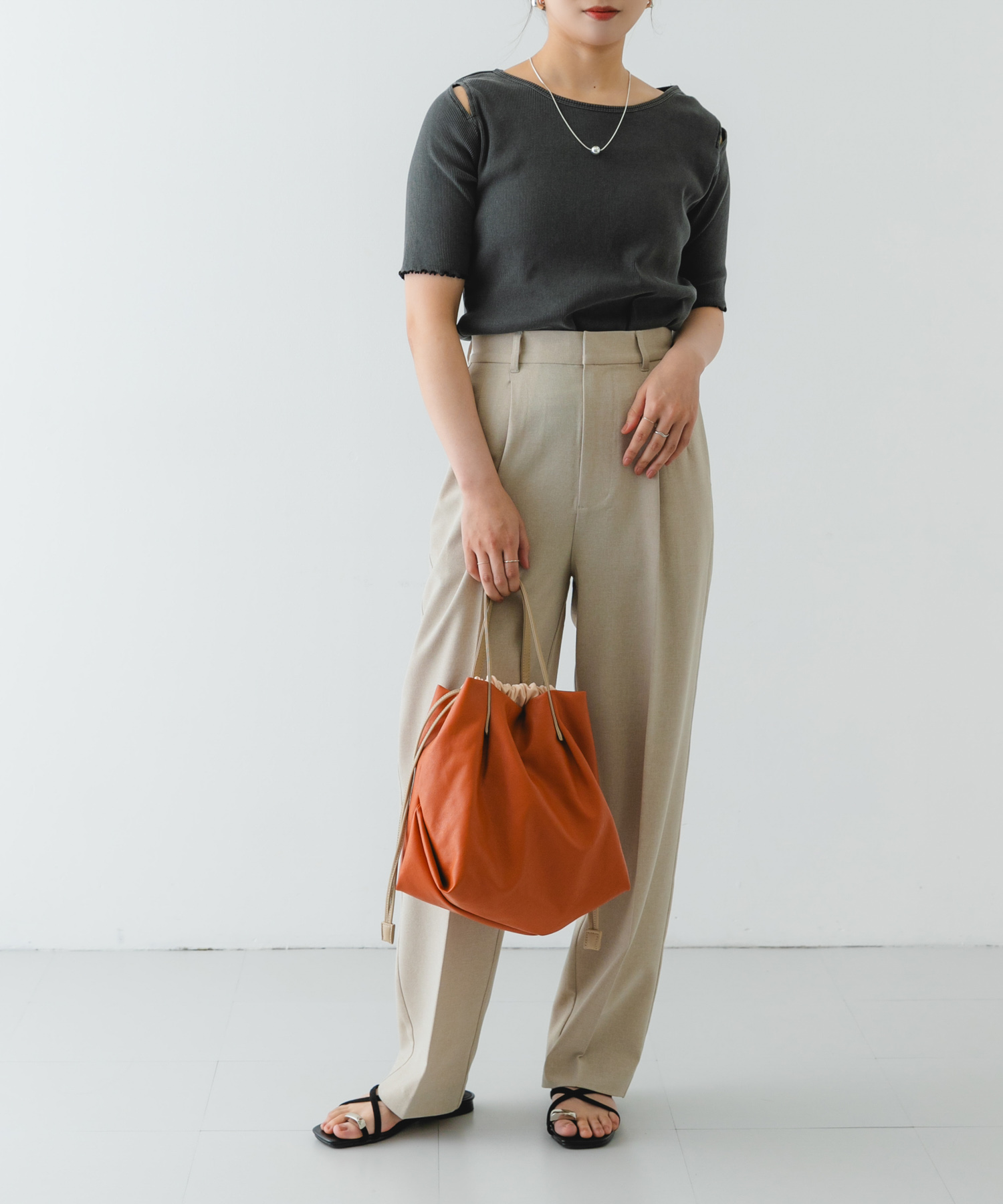 『Sサイズ』ウォッシャブルミニショルダーバッグ CAMEL one