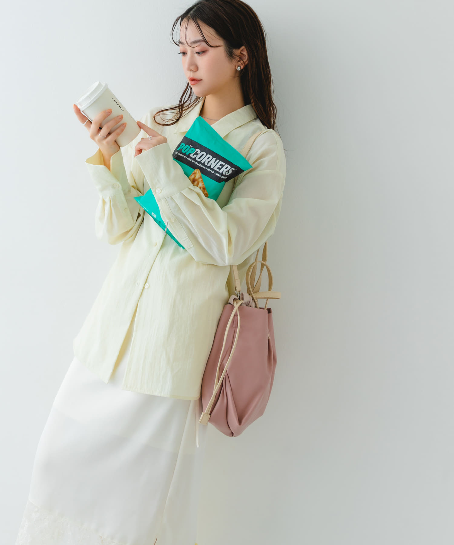 『Sサイズ』ウォッシャブルミニショルダーバッグ LIGHT PINK one