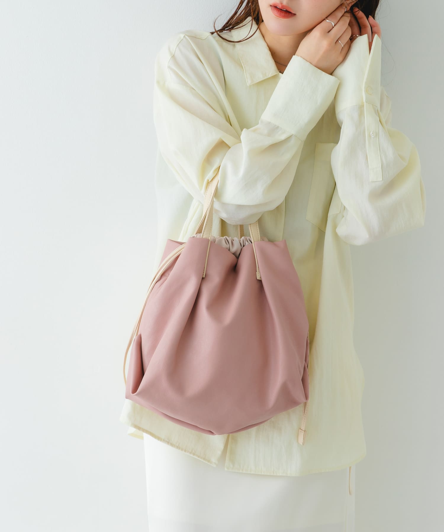 『Sサイズ』ウォッシャブルミニショルダーバッグ LIGHT PINK one