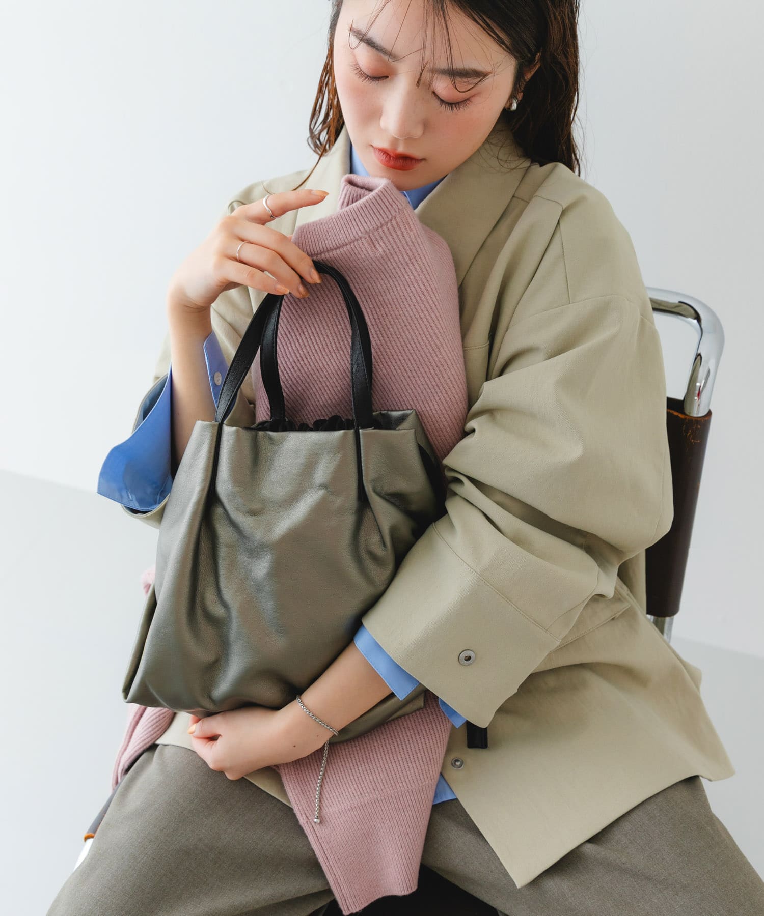 『Sサイズ』ウォッシャブルミニショルダーバッグ D.SILVER one