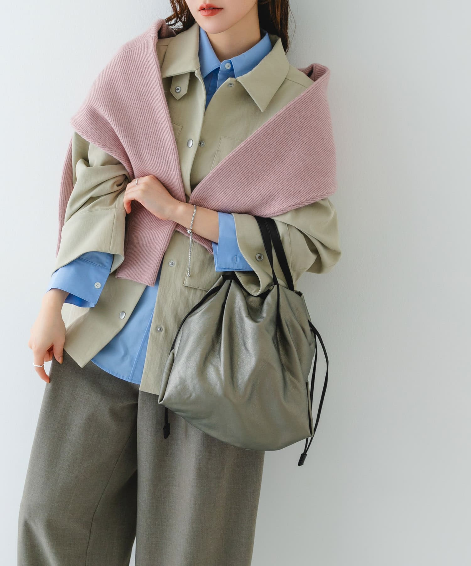 『Sサイズ』ウォッシャブルミニショルダーバッグ D.SILVER one